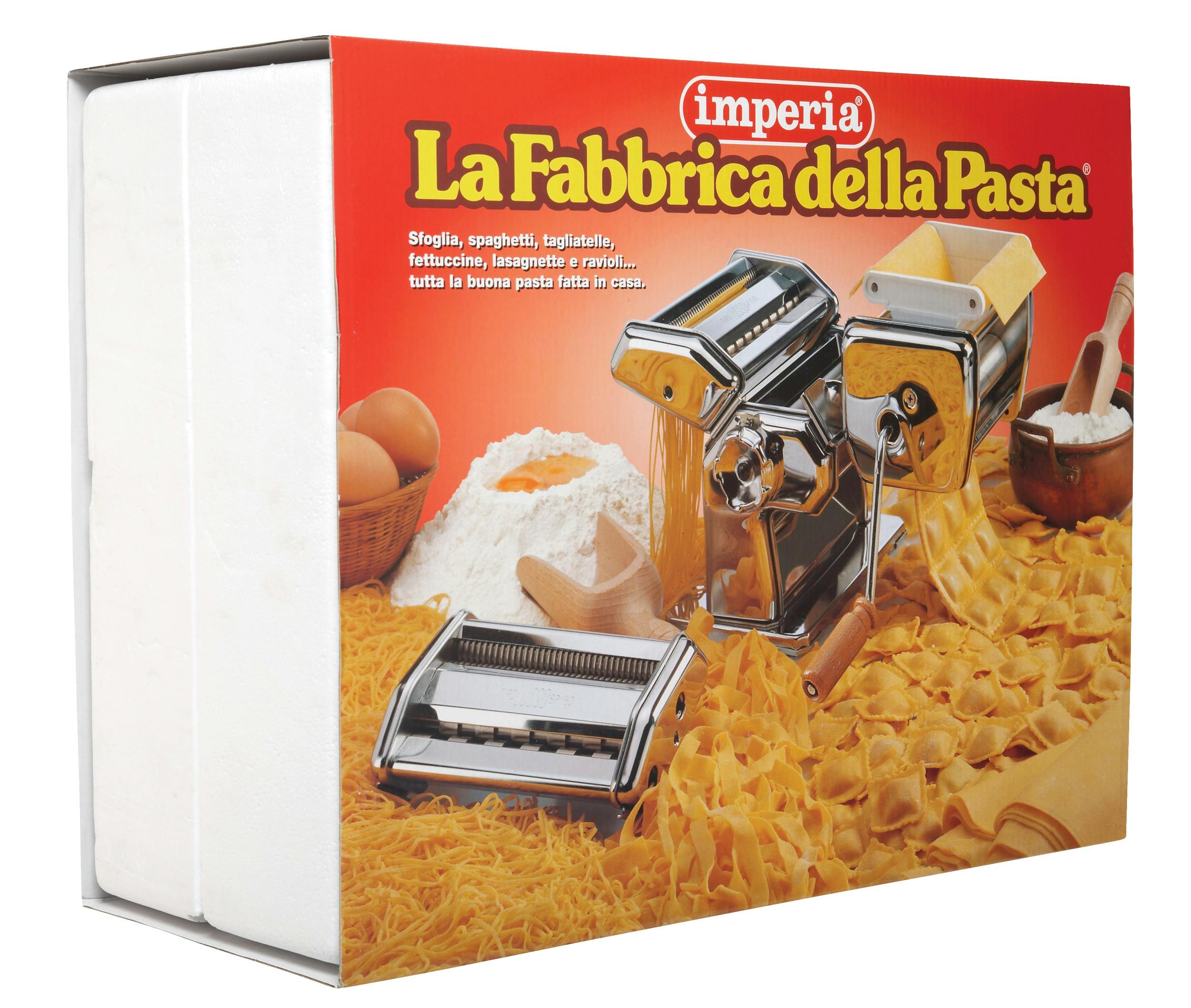Imperia Italian Pasta Making Gift Set, 9pc Homemade Pasta Making Kit with Machine, Ravioli, Spaghetti, Noodle Attachments and Tools, Silver - Image 3