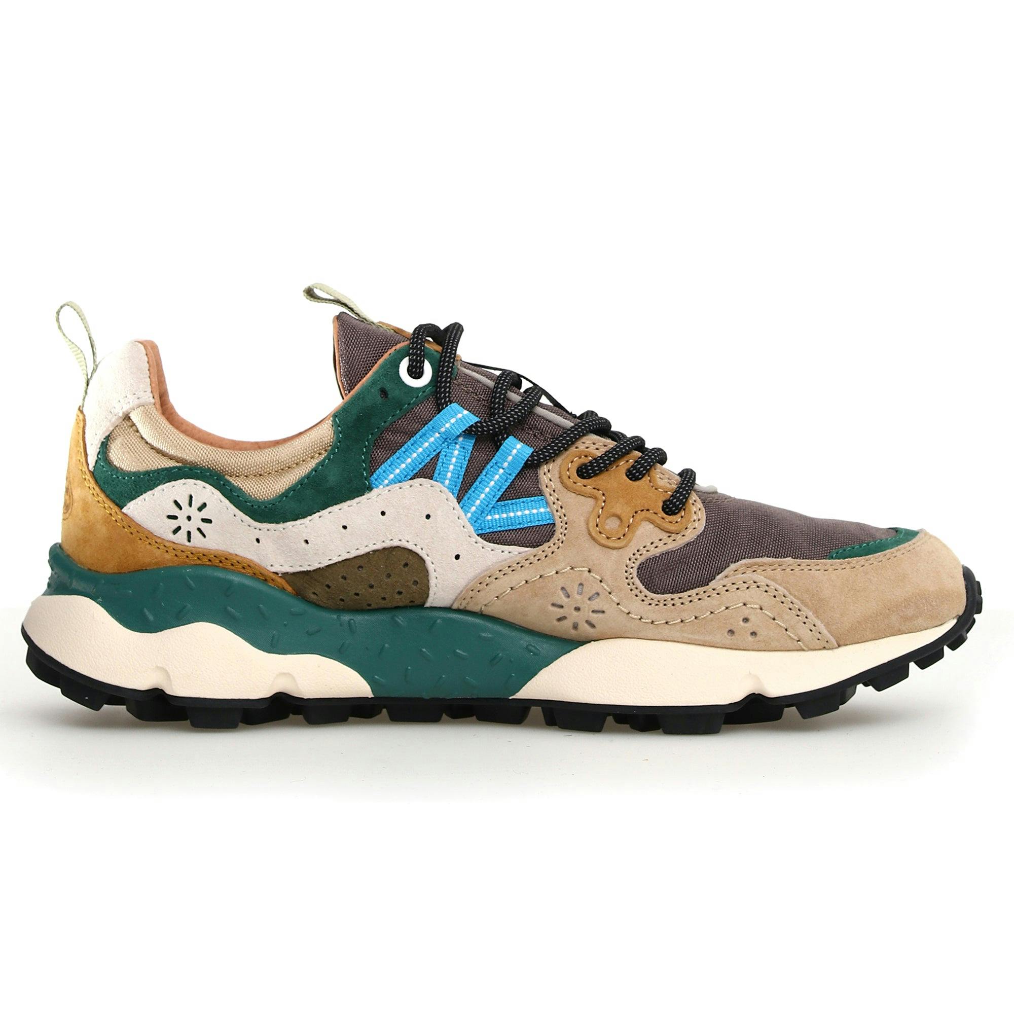 Flower Mountain Men's White/Green Yamano 3 Trainers - Taupe/ - Eu 39