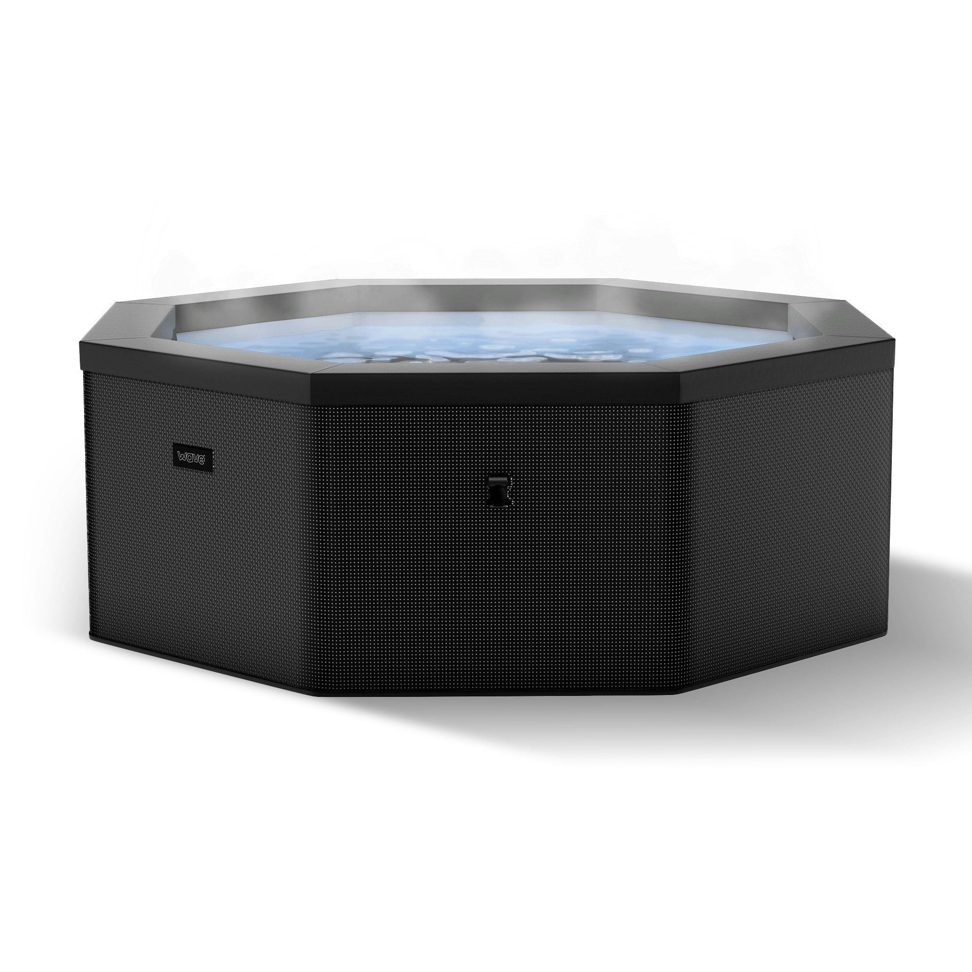 Wave Black Como | 6-Person Eco Foam Hot Tub | Built-In Integrated Heater - Charcoal - 6 Person | 195X70cm - Standard