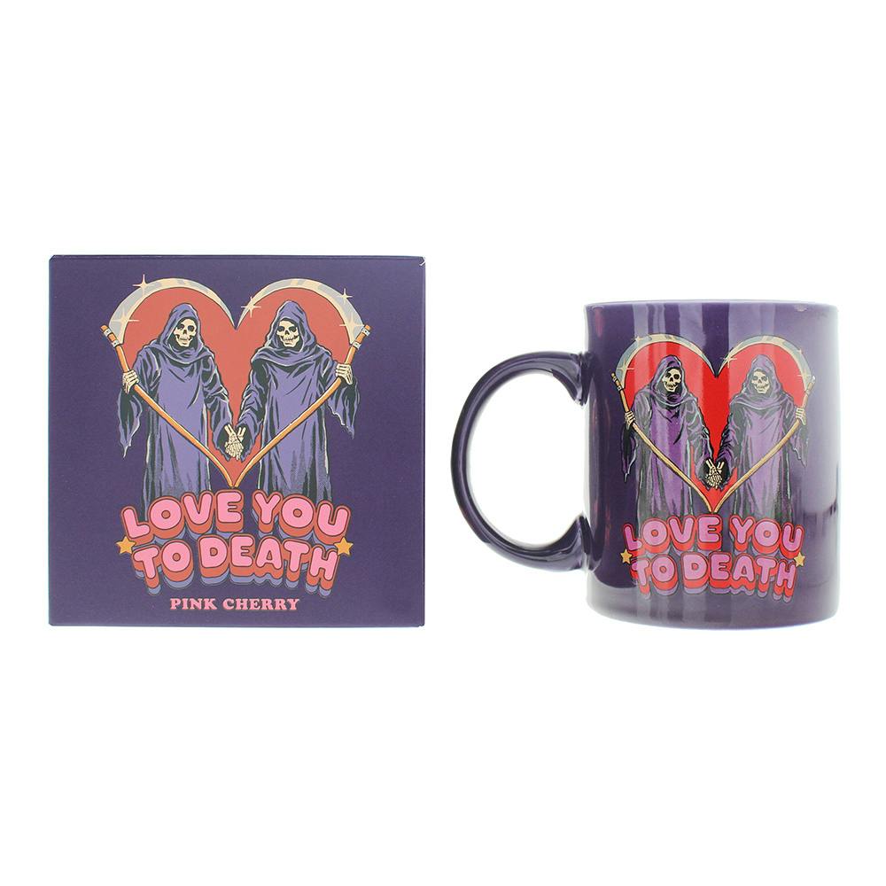 Steven Rhodes Unisex Purple Love You To Death Mug Candle With Pink Cherry Scent | Size: Medium - Image 4
