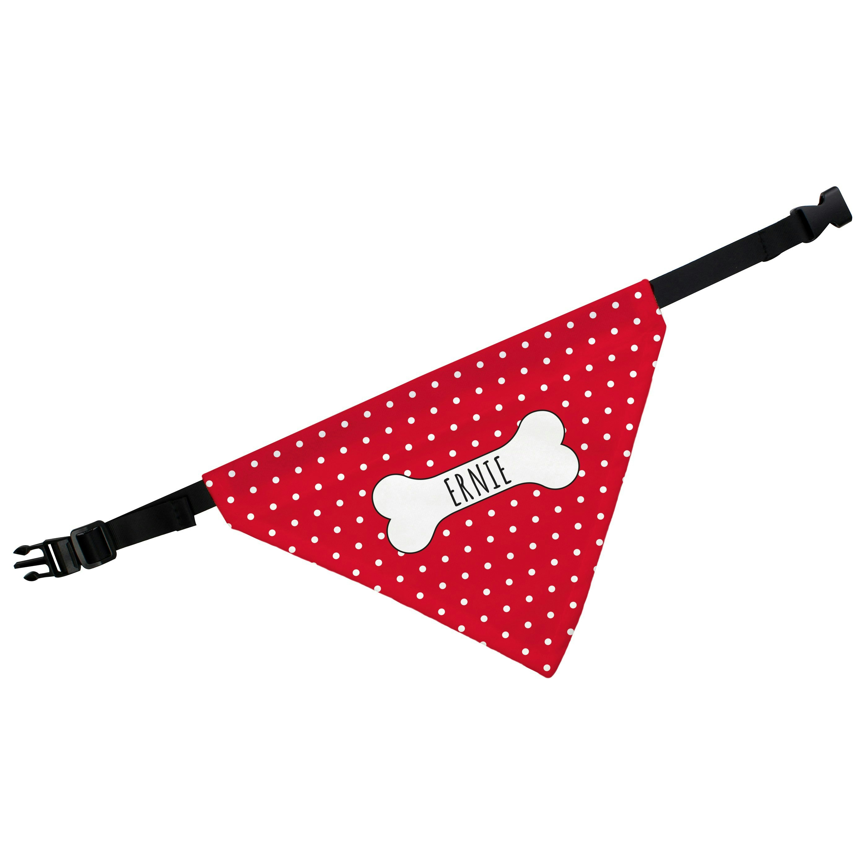 Personalised Memento Company Red Personalised Polka Dot Dog Bandana