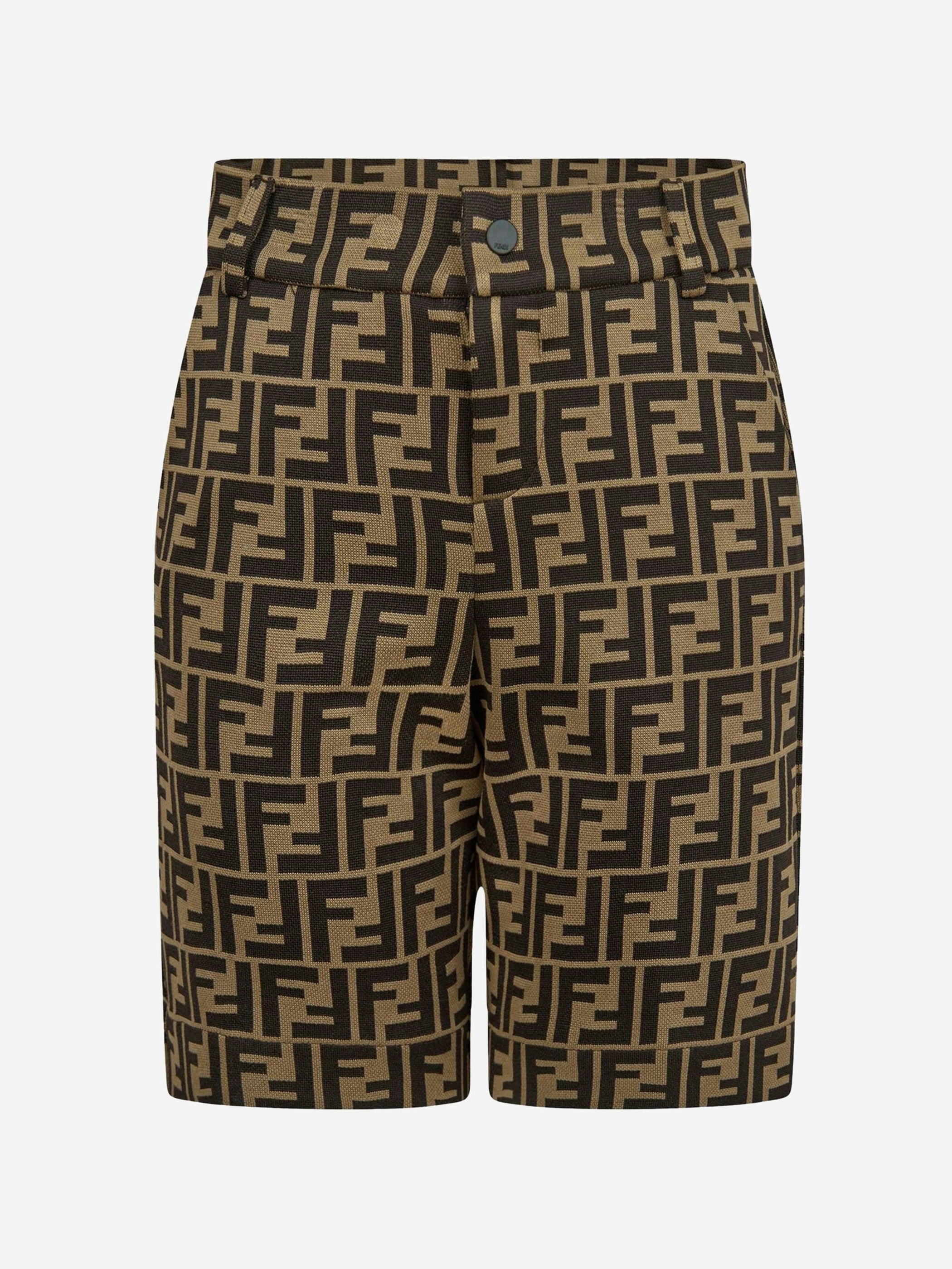Fendi Kids Boys Brown Fendi Shorts - 8 Yrs