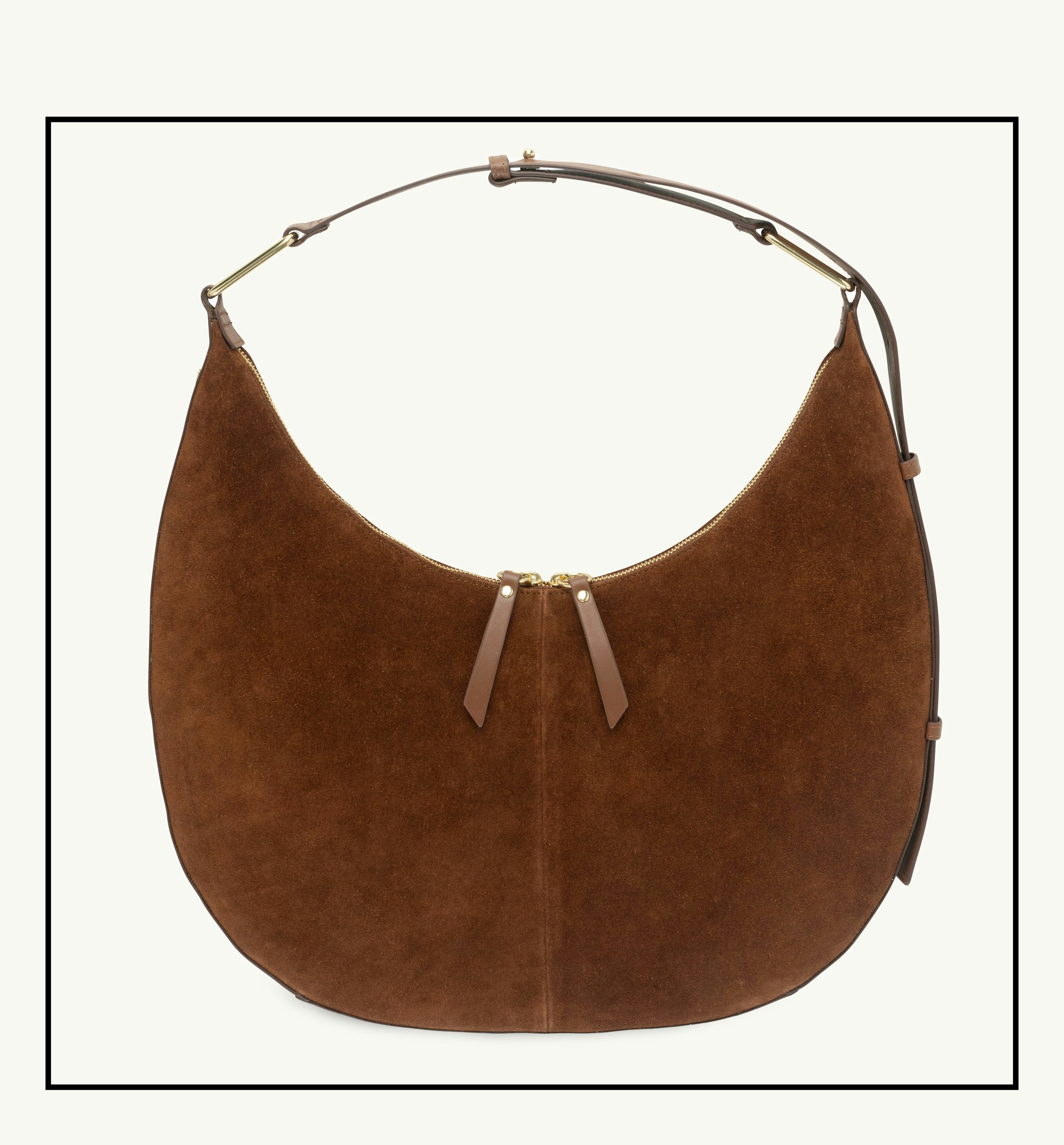 Apatchy London Gold The Nora Tan Suede Bag - Tan