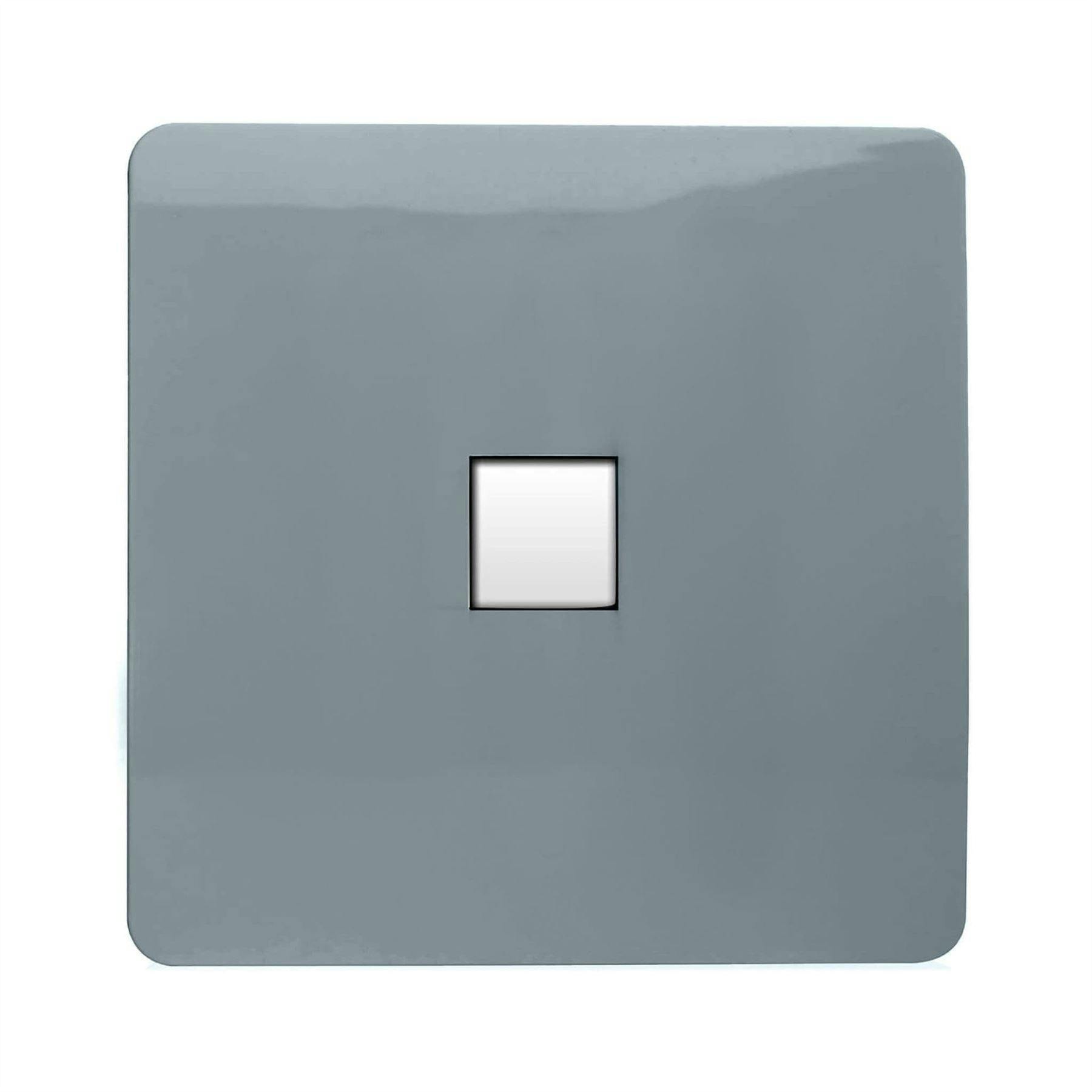 Trendi Switch Grey 1 Gang Rj45 Cat 6 Modern Designer Pc Ethernet Socket In Cool