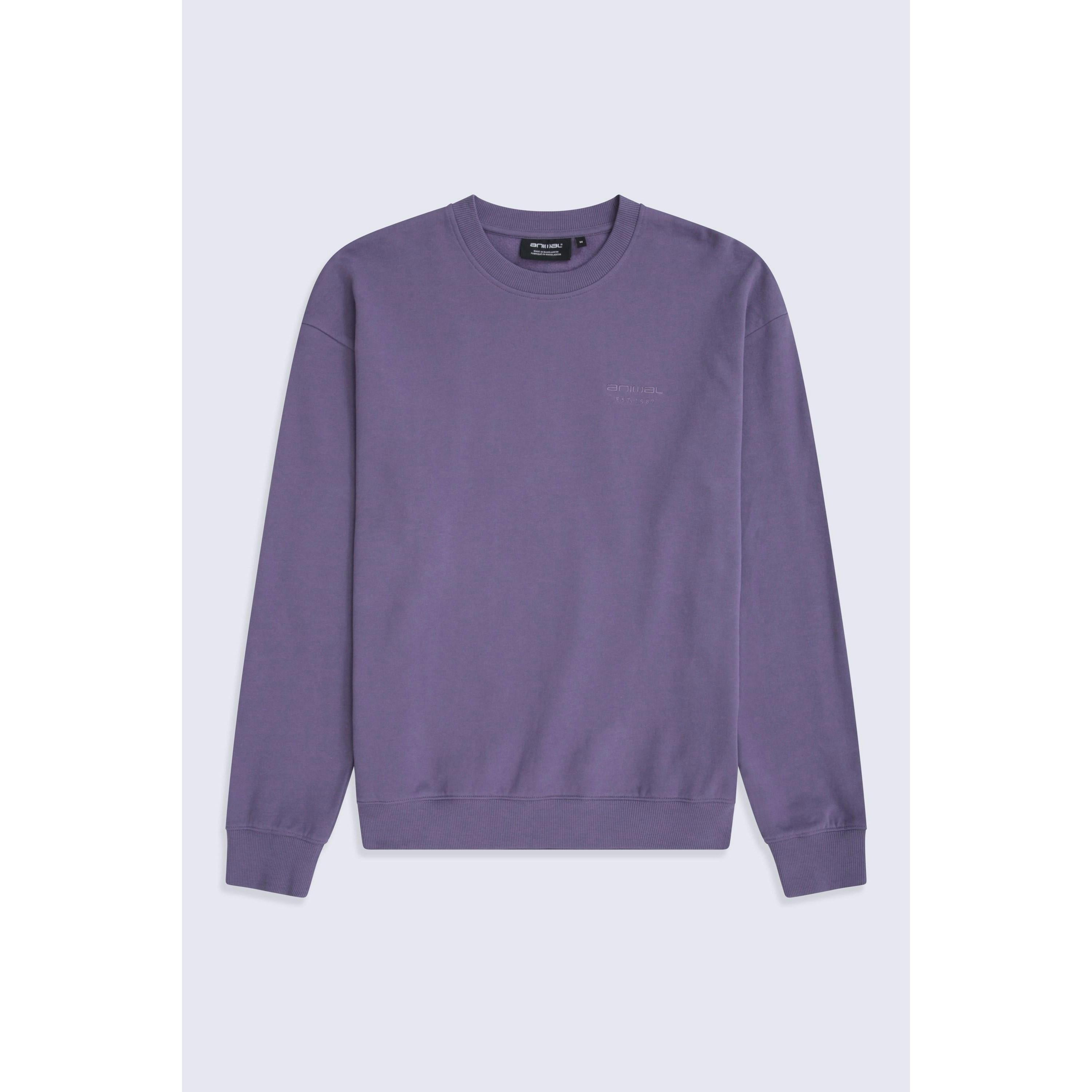 Animal Men's Purple Jonah Organic Sweatshirt - Xl - 100% Mixed