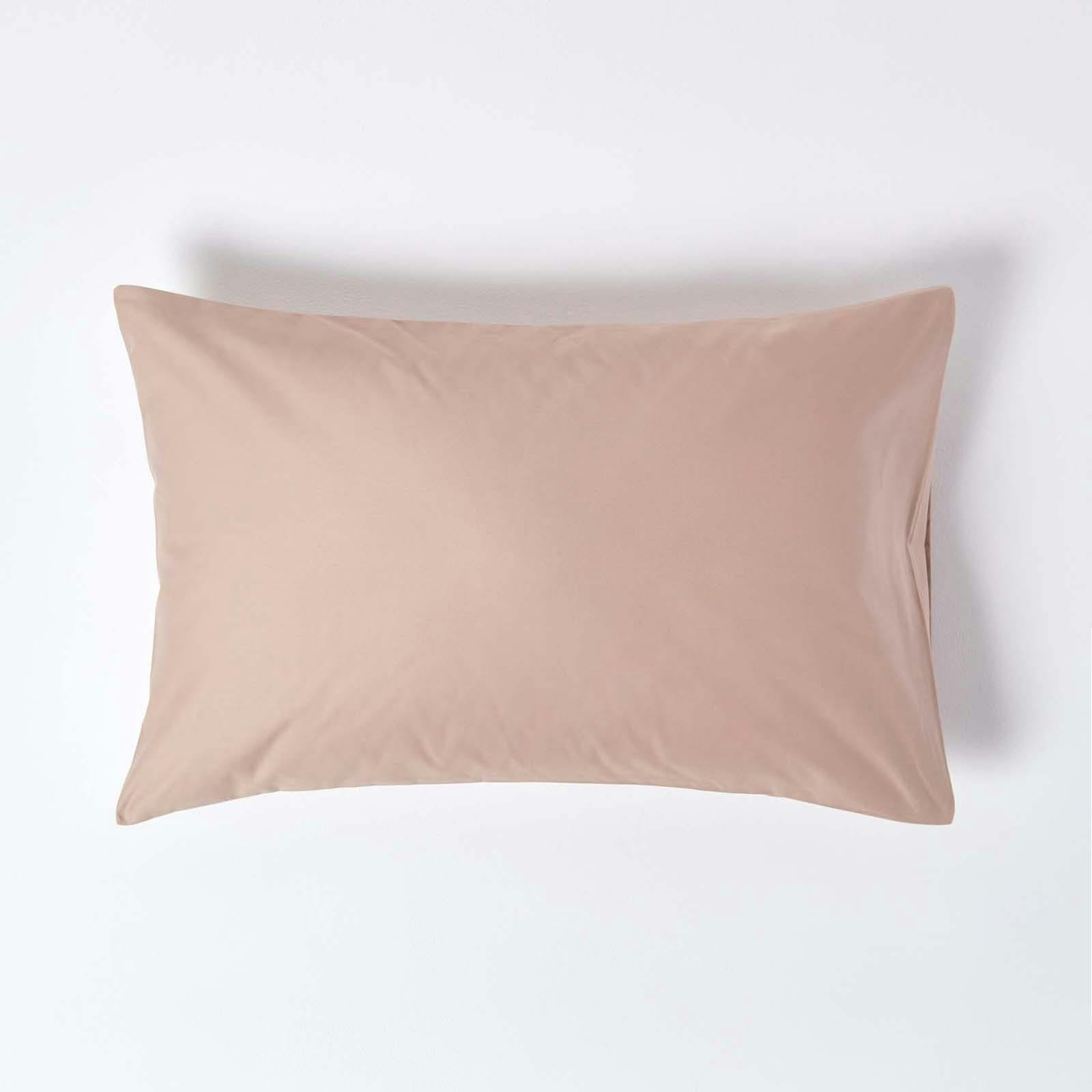 Rackhams Beige Premium 1000 Tc Egyptian Cotton Sateen Weave Housewife Pillowcase, Standard Size - Moonlight