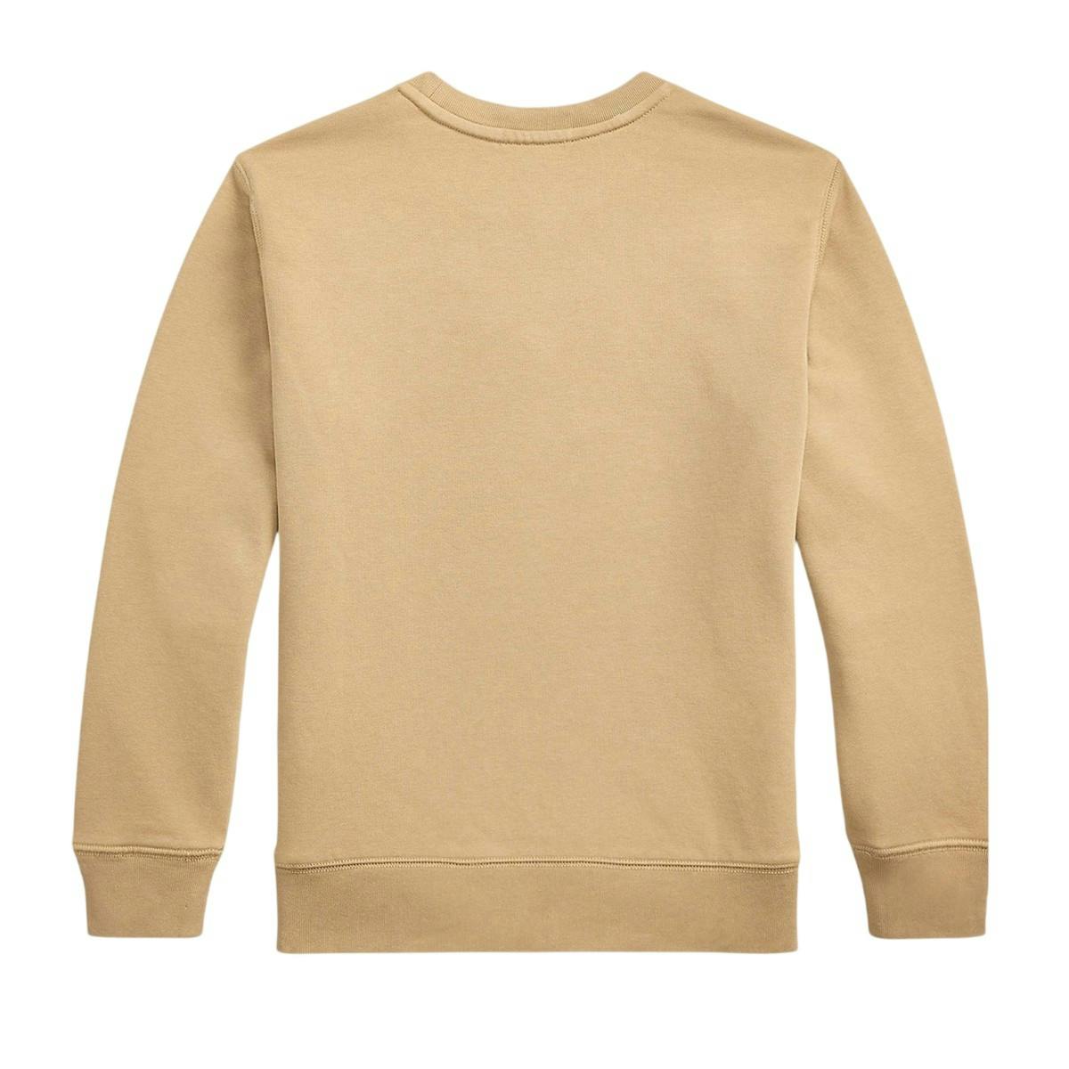 Ralph Lauren Kids Logo Ribbed Regular Sweatshirt - Vintage Khaki - 4 Years - Vintage Khaki - 87% Cotton/13% Polyester