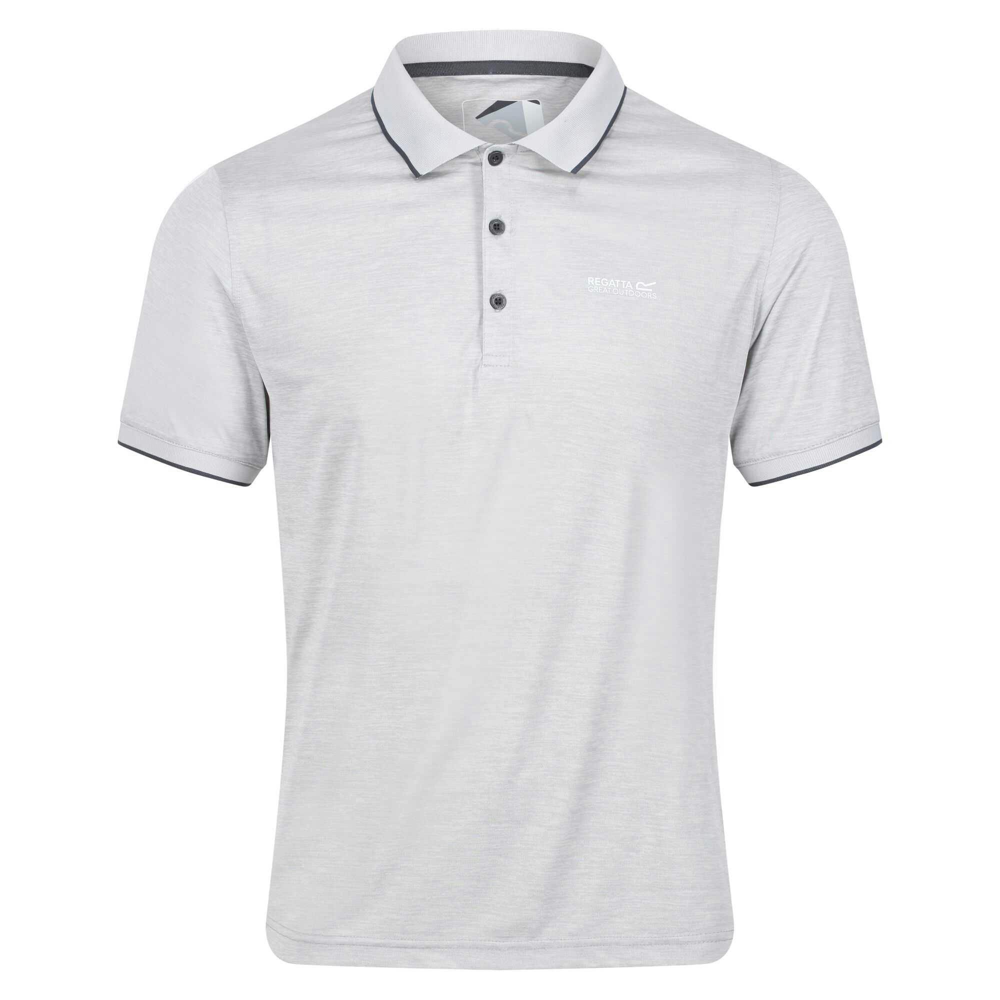 Regatta Men's Silver/Grey Remex Ii Polo Shirt - M - 100% Polyester