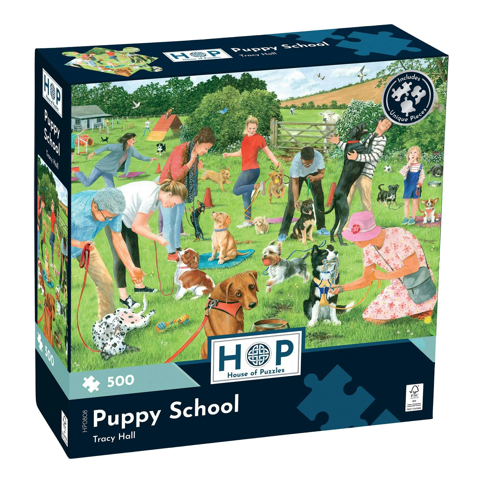 The House of Puzzles Puppy School 500 Piece Jigsaw Puzzle - Image 3