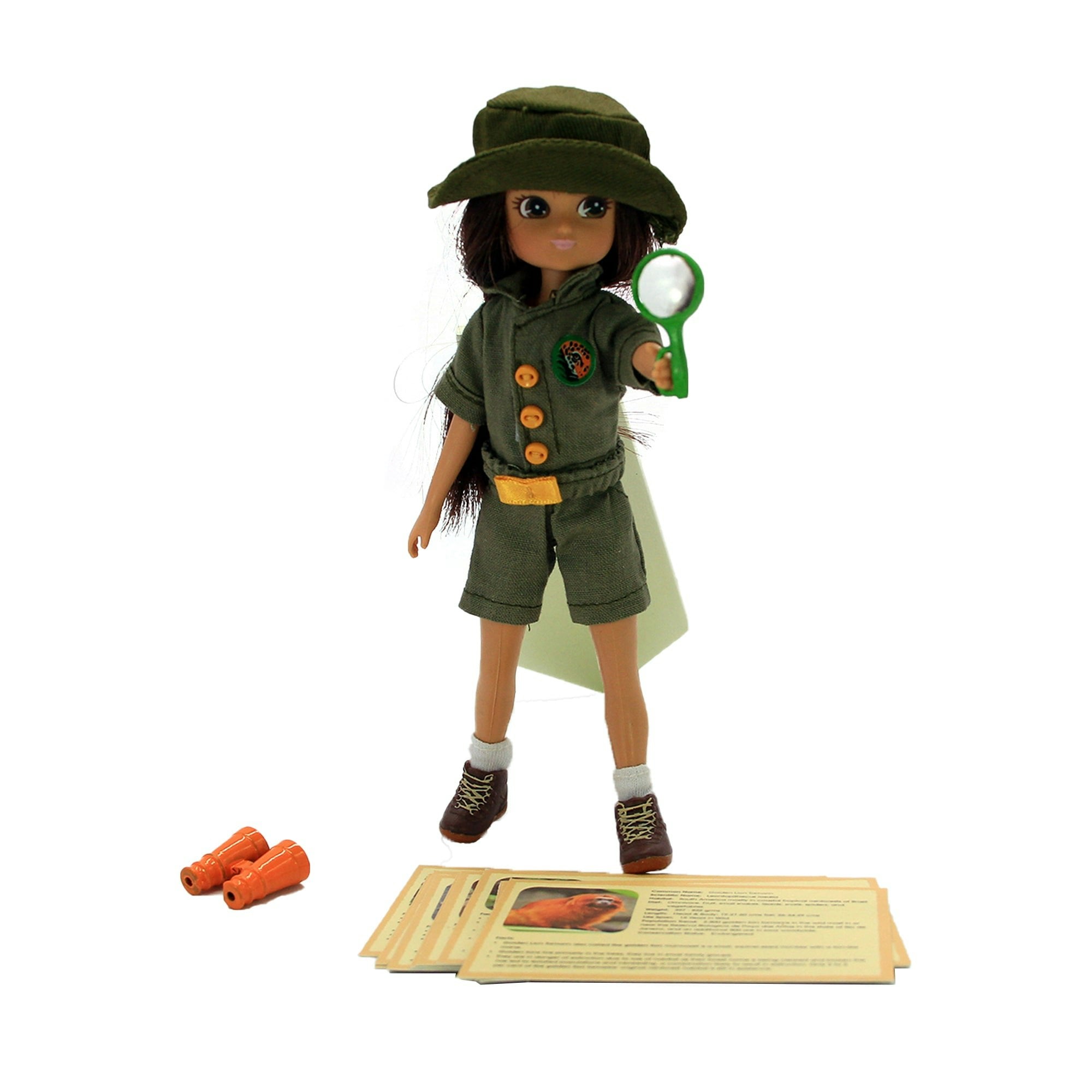 Lottie Doll Green/Brown Lottie Dolls Rainforest Guardian Doll With Magnifying Glass & Binoculars