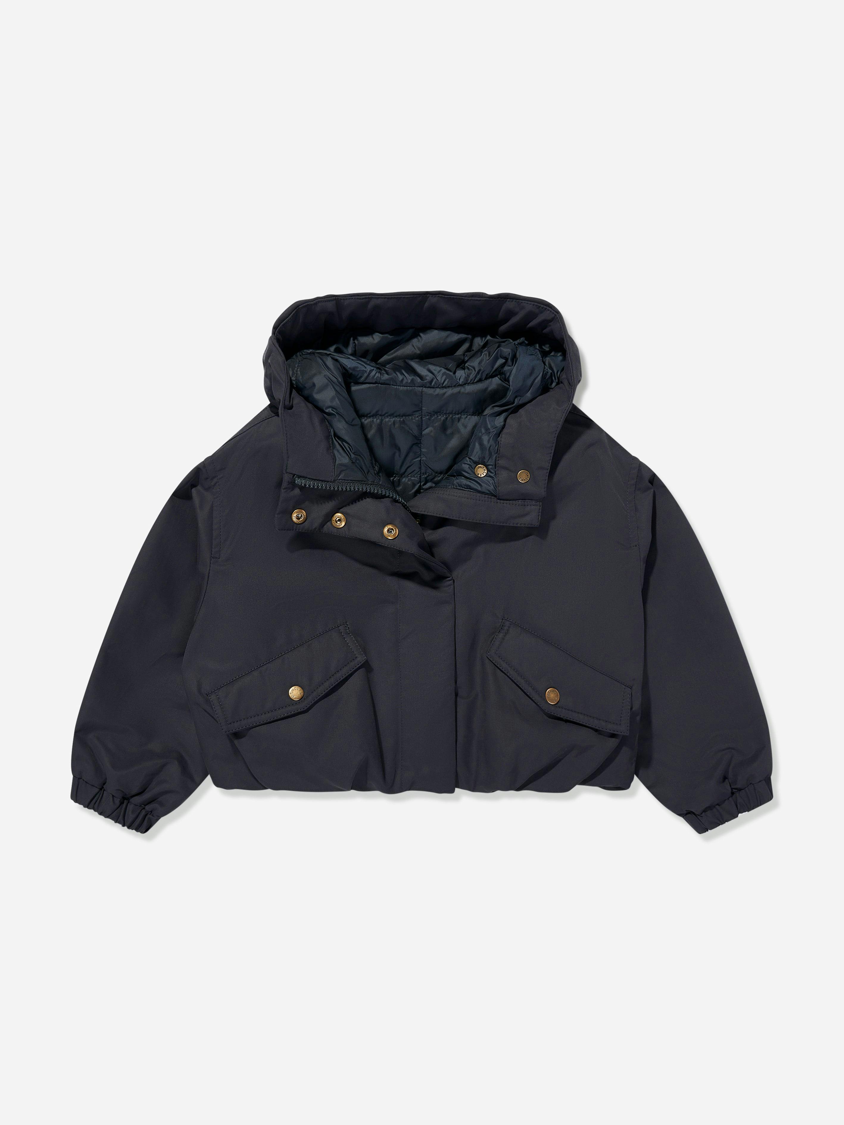 Moncler Enfant Girls Eucalyptus Jacket In Navy - Navy - 12 Yrs
