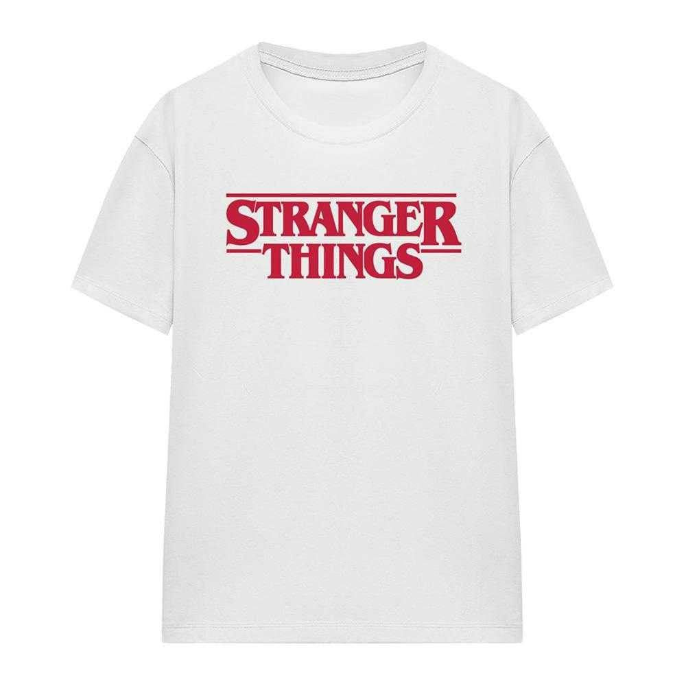 Stranger Things Women's White Logo T-Shirt - M
