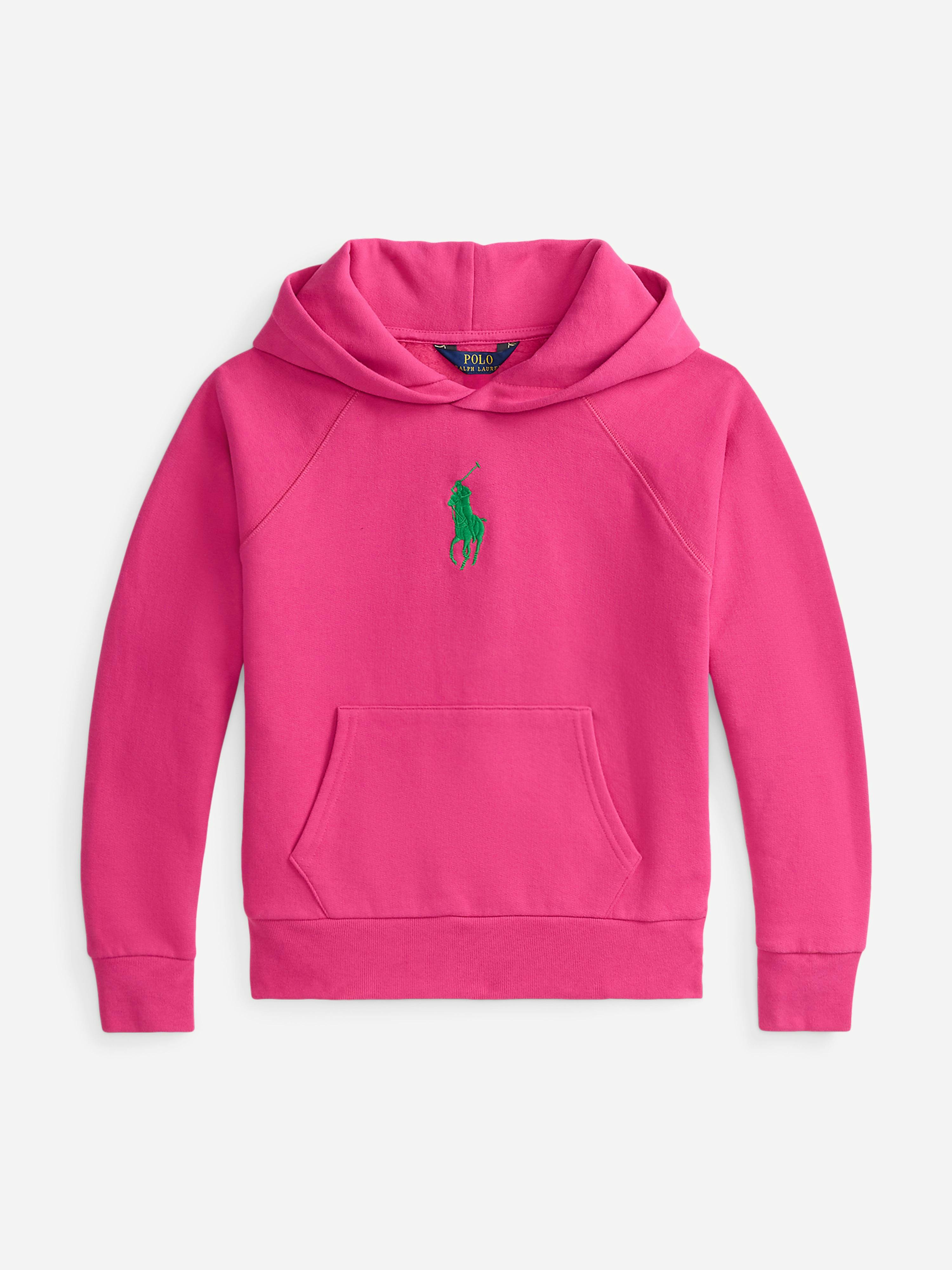 Ralph Lauren Kids Girls Pink Ralph Lauren Logo Hoodie In - 12-14 Yrs (L)