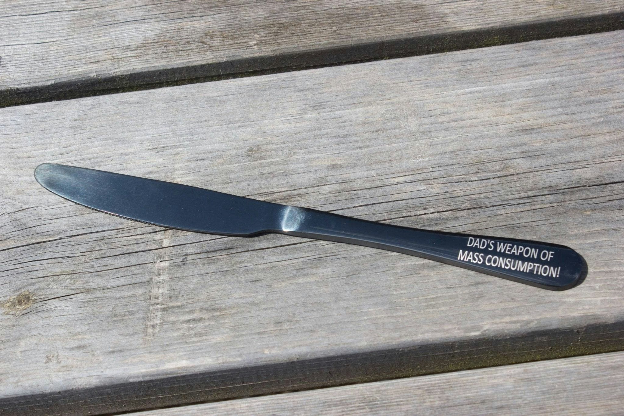 Rackhams Black Father's Day Personalised Table Knife - No
