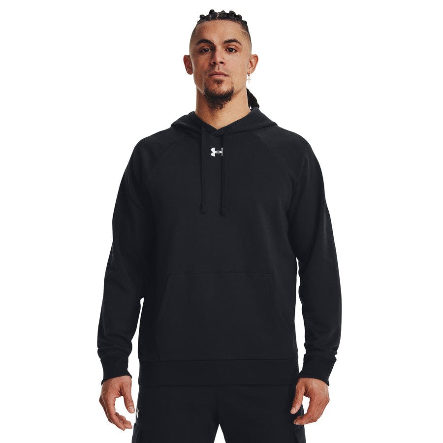 Gold Gear Direct - Under Armour UA Rival Golf Fleece Hoodie - Black/White - Image 7