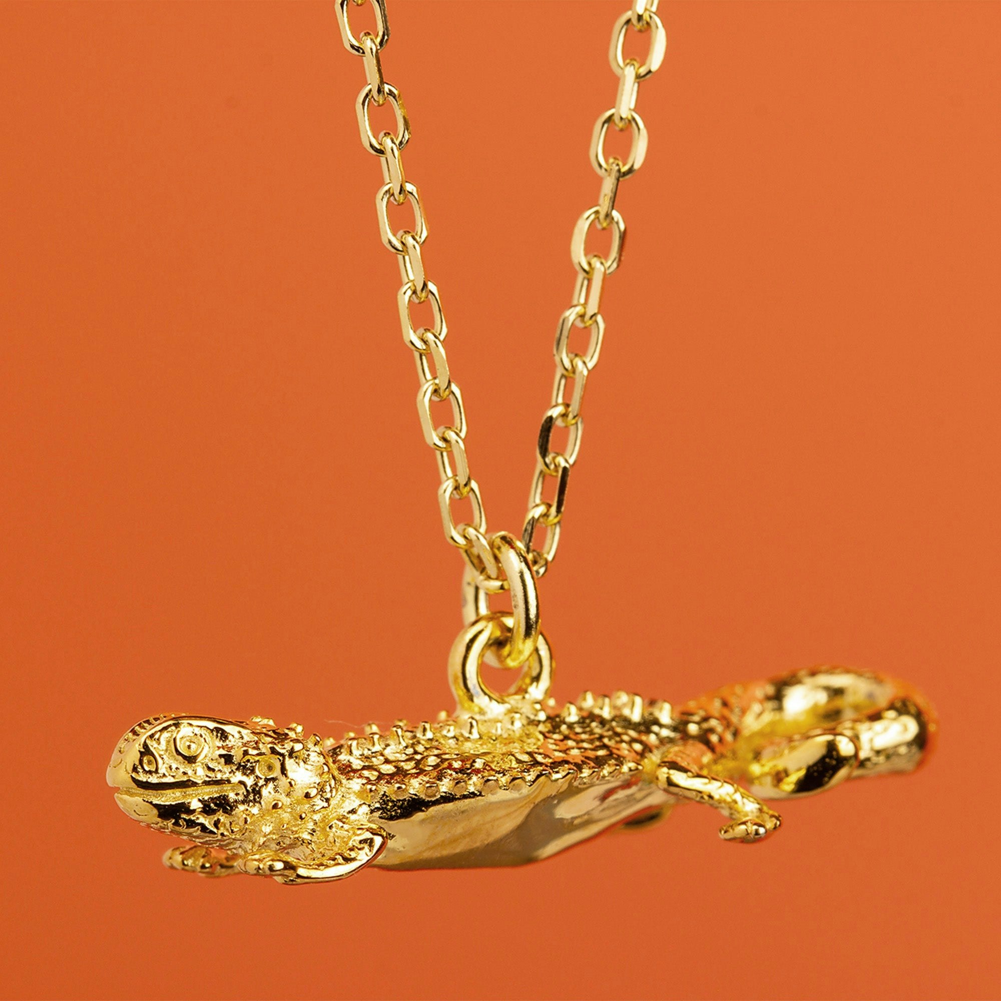Mylee London Gold Bearded Dragon Necklace - Personalised - No
