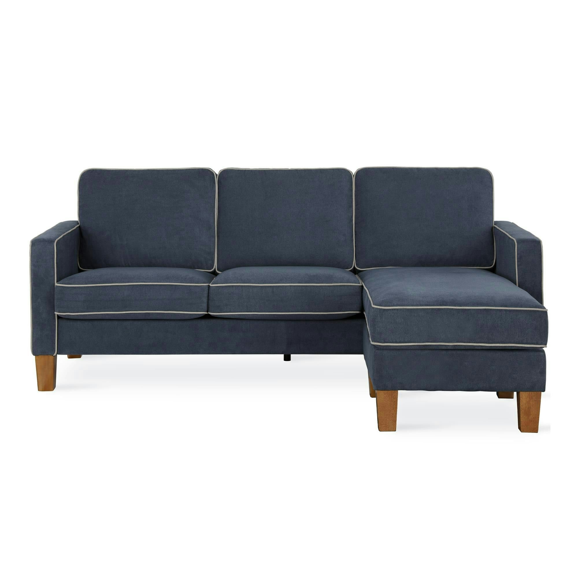 Dorel Home Blue Bowen Sectional 3-Seater Sofa In