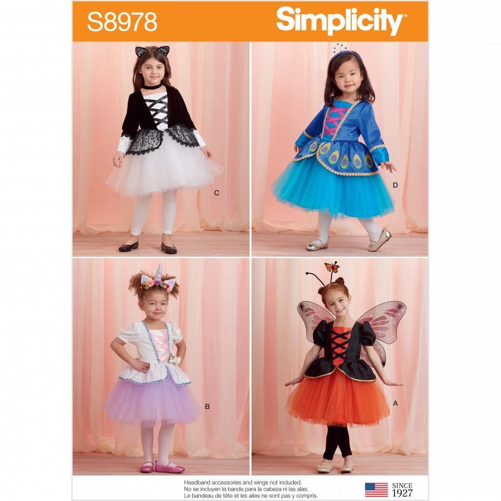 Simplicity Sewing Pattern 8978, Costumes For Baby, Kids, Aa (1/2-1-2) - Intermediate - Aa (1/2-1-2)