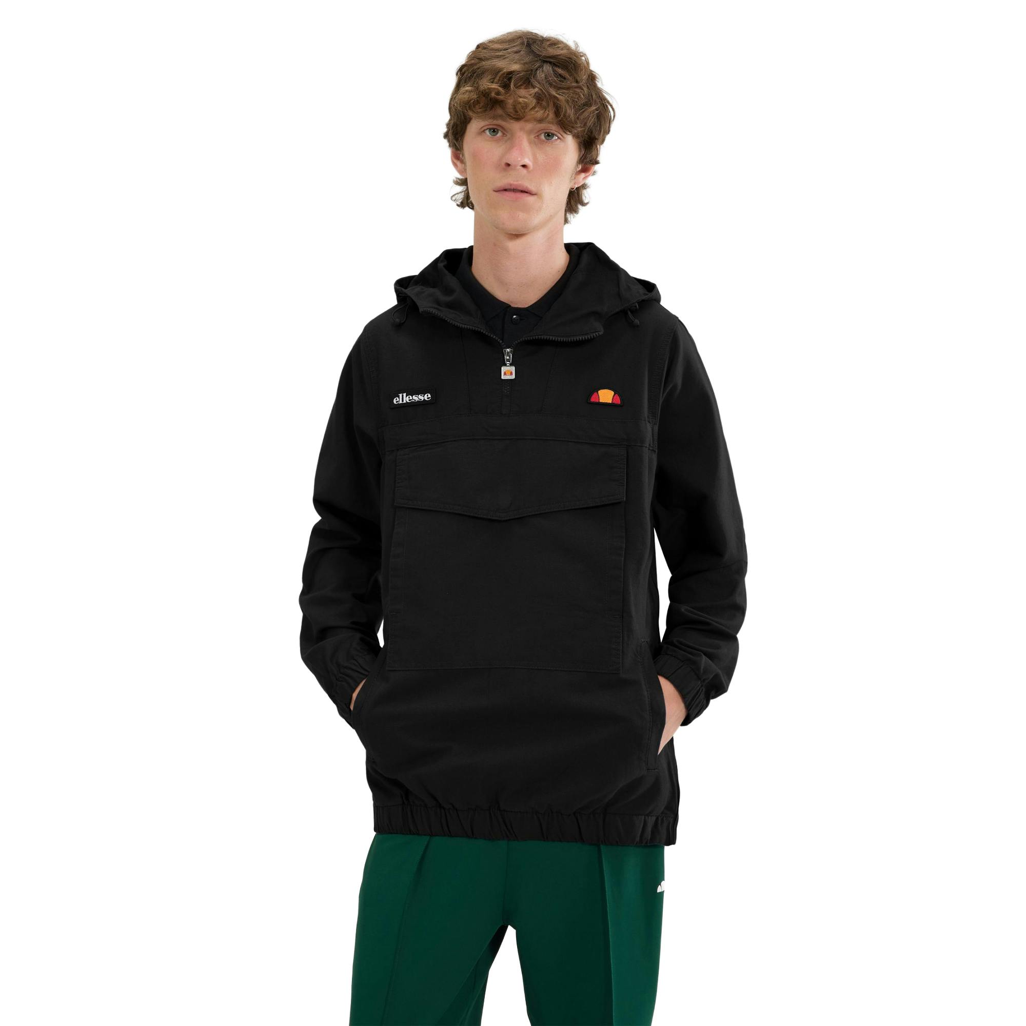 Ellesse Men's Black Mont 3 Overhead Jacket - M - 100% Cotton