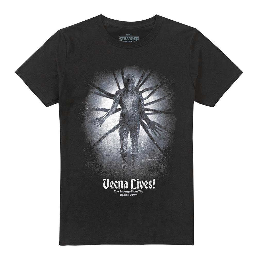 Stranger Things Unisex Black Adult Vecna Lives Poster T-Shirt - M