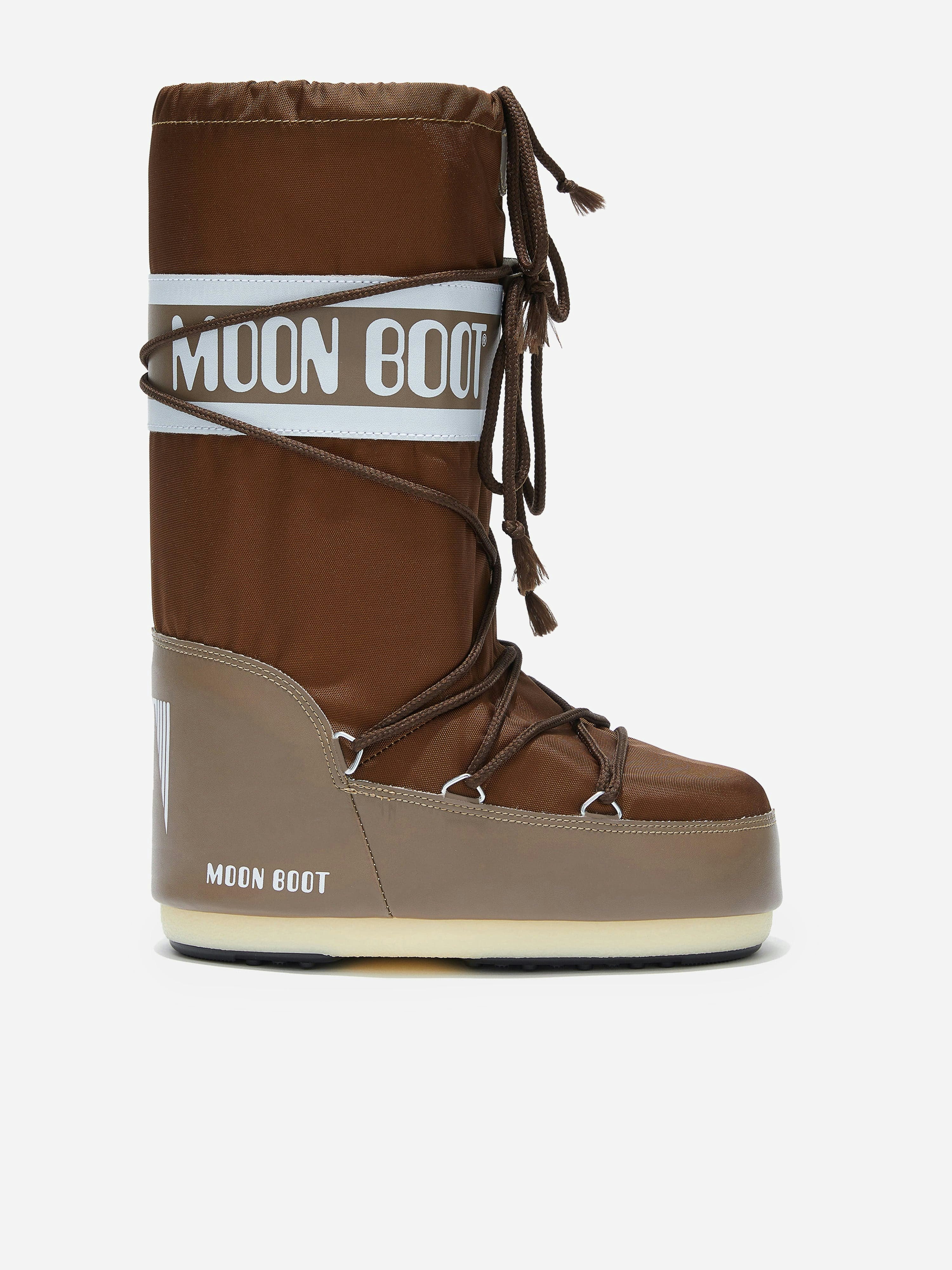 Moon Boot Unisex Kids Brown Kids Icon Boots In - Eu 31 - 34 Uk 12.5 - 2