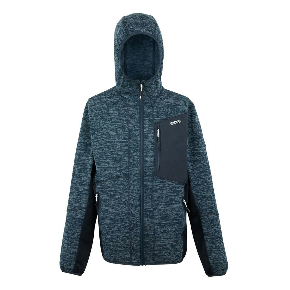 Regatta Men's Alven Full Zip Fleece Jacket - Moonlight Denim/Navy Marl - S - Moonlight Denim/Navy Marl - 85% Polyester/13% Viscose/2% Elastane