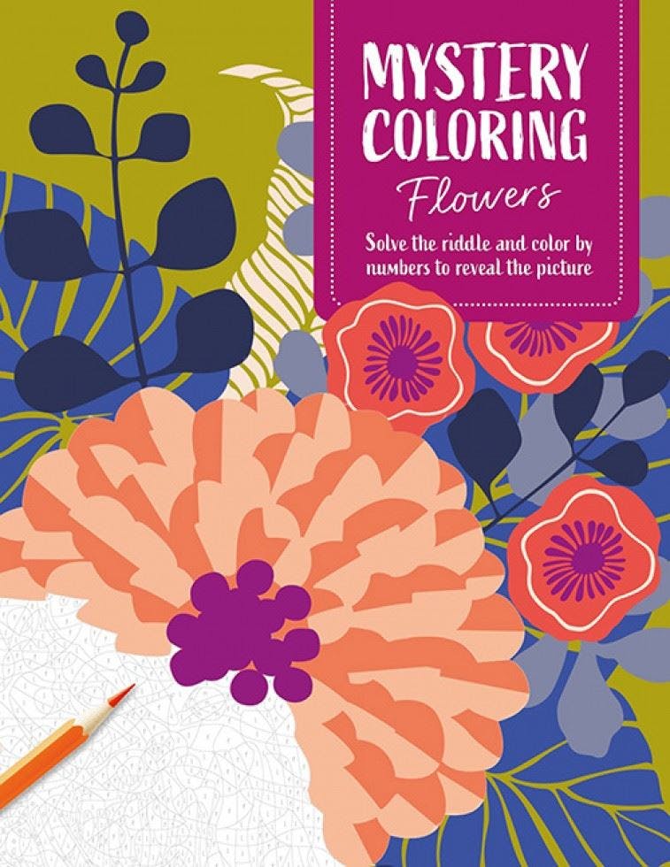 Mystery Coloring Flowers by David & Charles Publishing PAPERBACK - Image 9