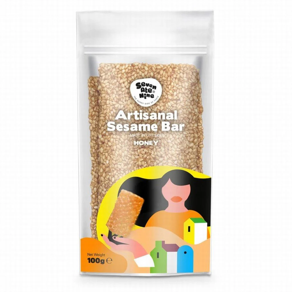 Seven Ate Nine Sesame Bar Honey X 4 Bars 100G