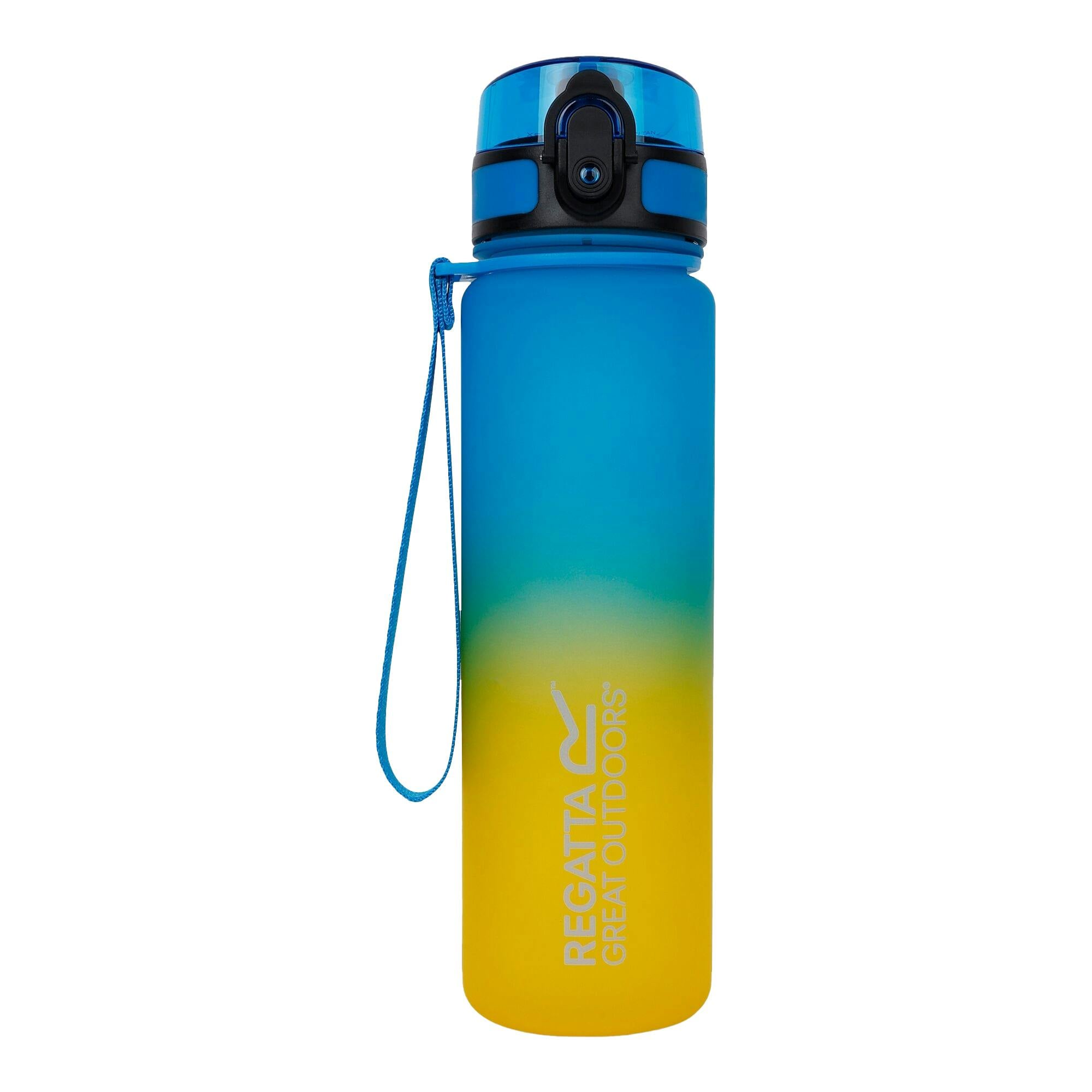 Regatta Great Outdoors 0.6L Tritan Drinks Flip Flask - Oxford Blue/Sunset - Image 2