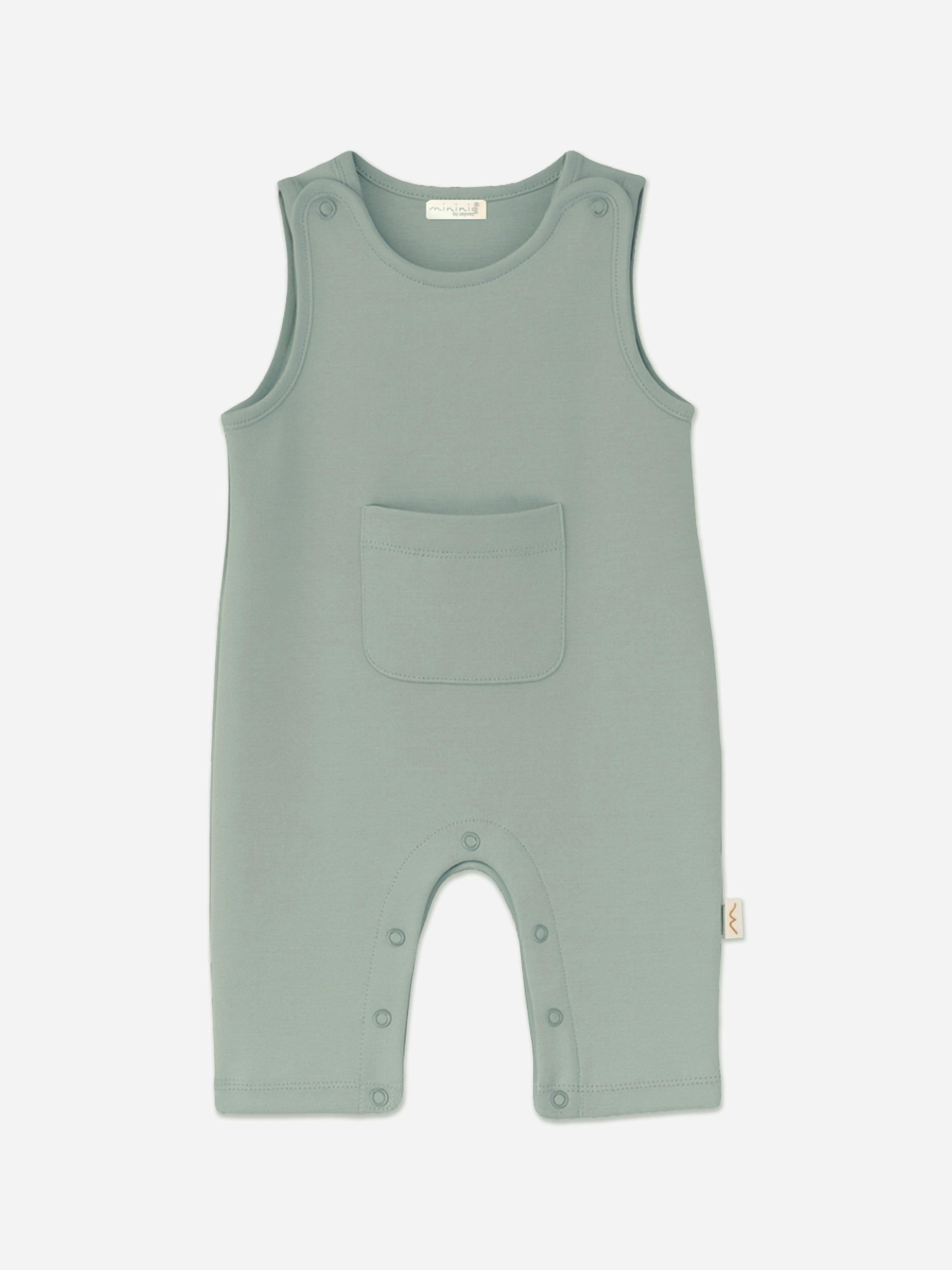 Mininio Green Baby Organic Cotton Romper In - 0 - 3 Mths