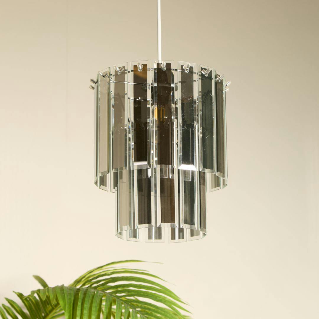 Rackhams Light Highgrove Smoked Glass Ceiling Pendant Shade