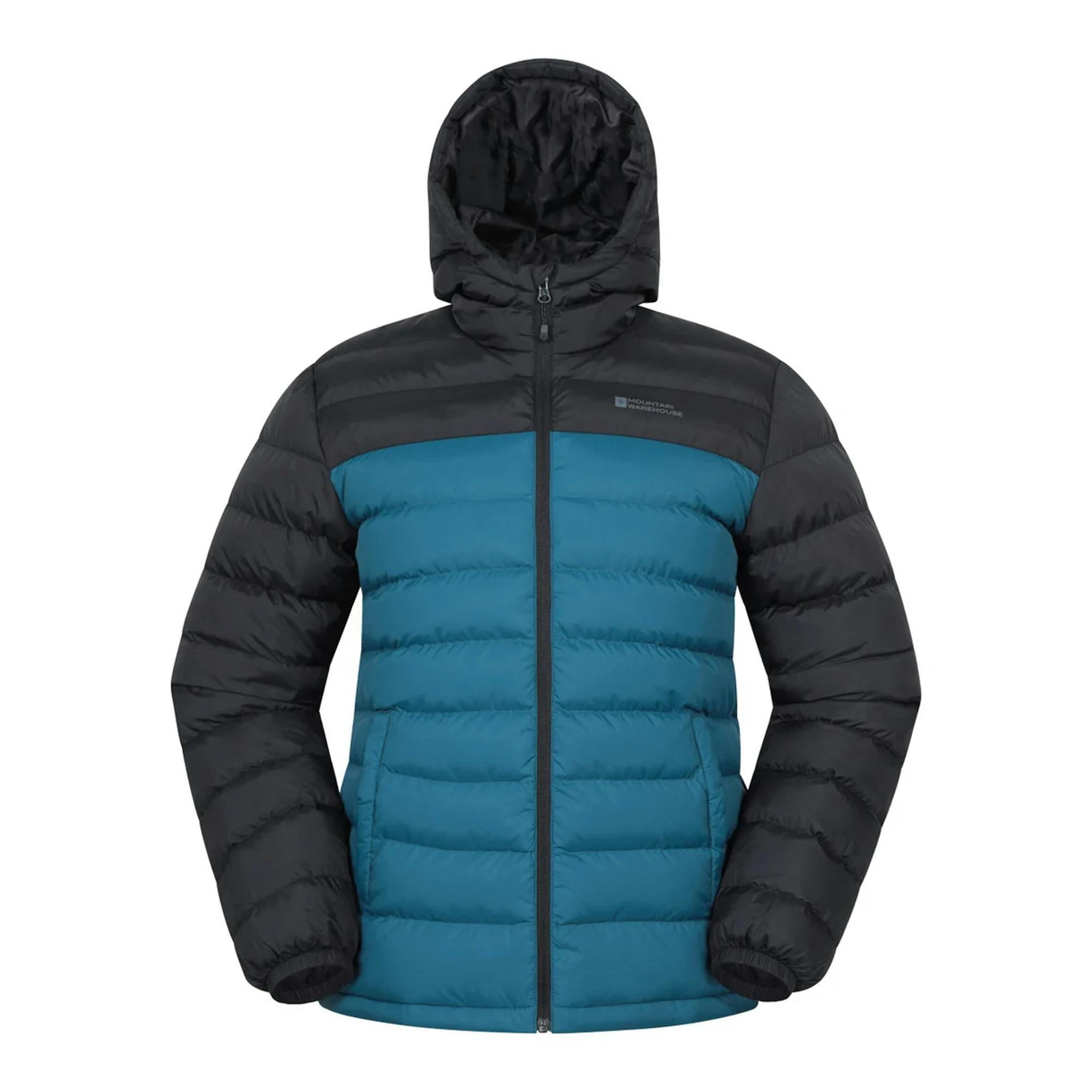 Mountain Warehouse Men's Seasons Ii Camo Padded Jacket - Petrol - 3XL - Petrol - 100% Polyamide