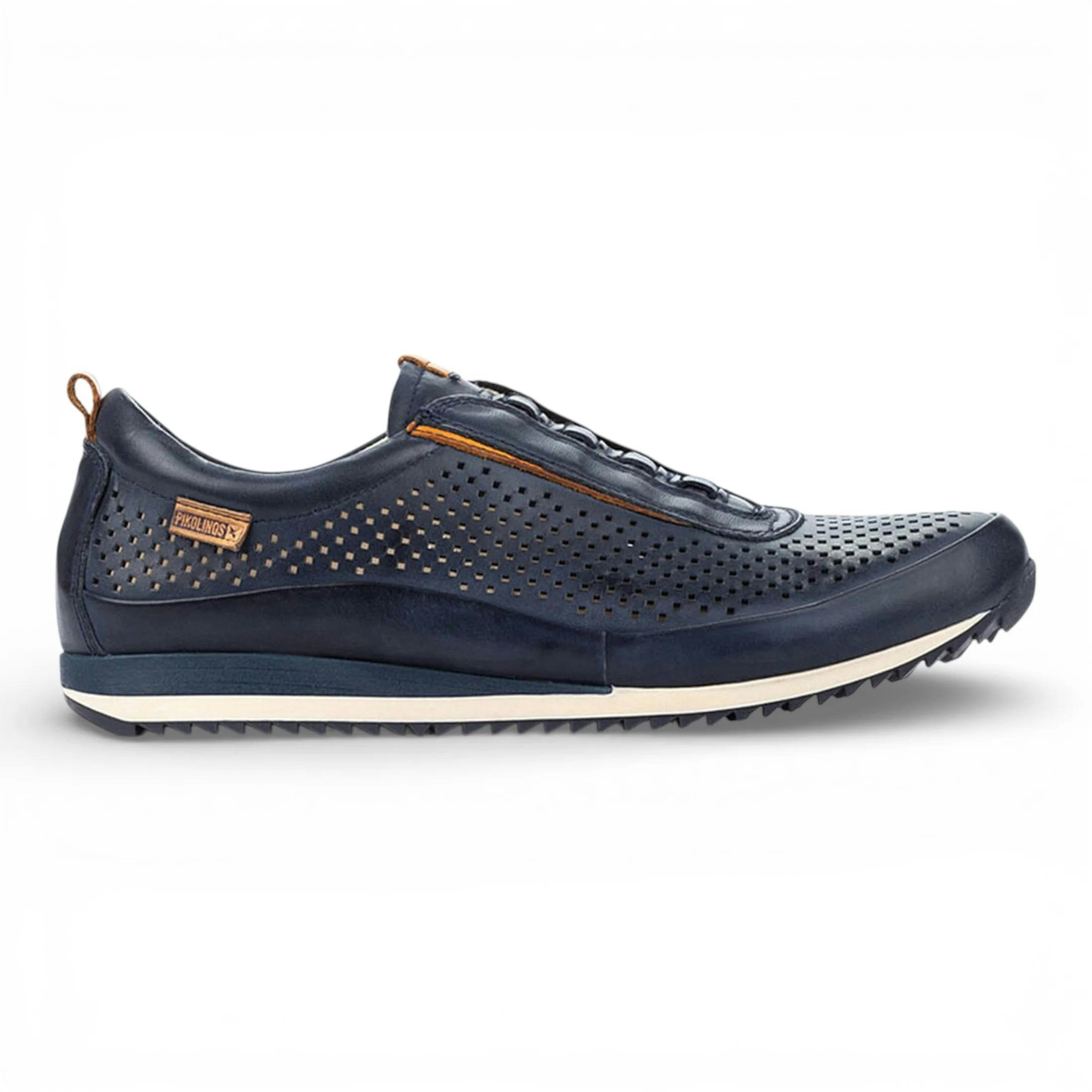 Pikolinos Men's Blue Liverpool - Leather Elastic Slip-On Sneakers - Eu 45