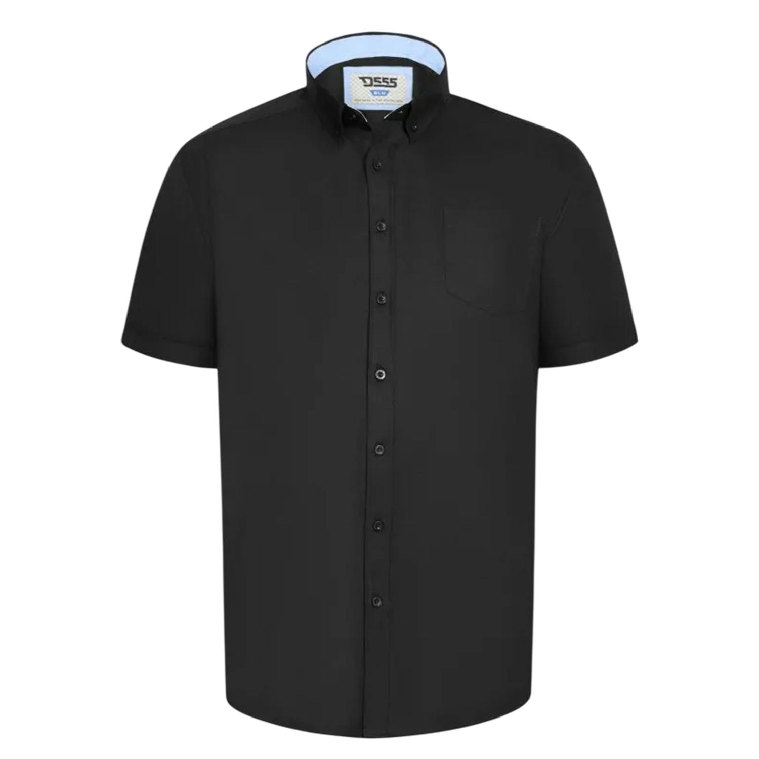 Duke Men's Black James D555 Oxford Kingsize Tall Shirt - 3XL - 50% Cotton/50% Polyester