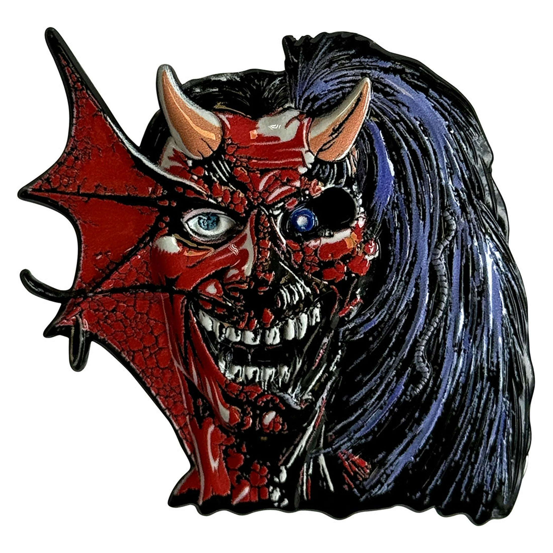 Paradiso Clothing Iron Maiden Purgatory Eddie Pin Badge