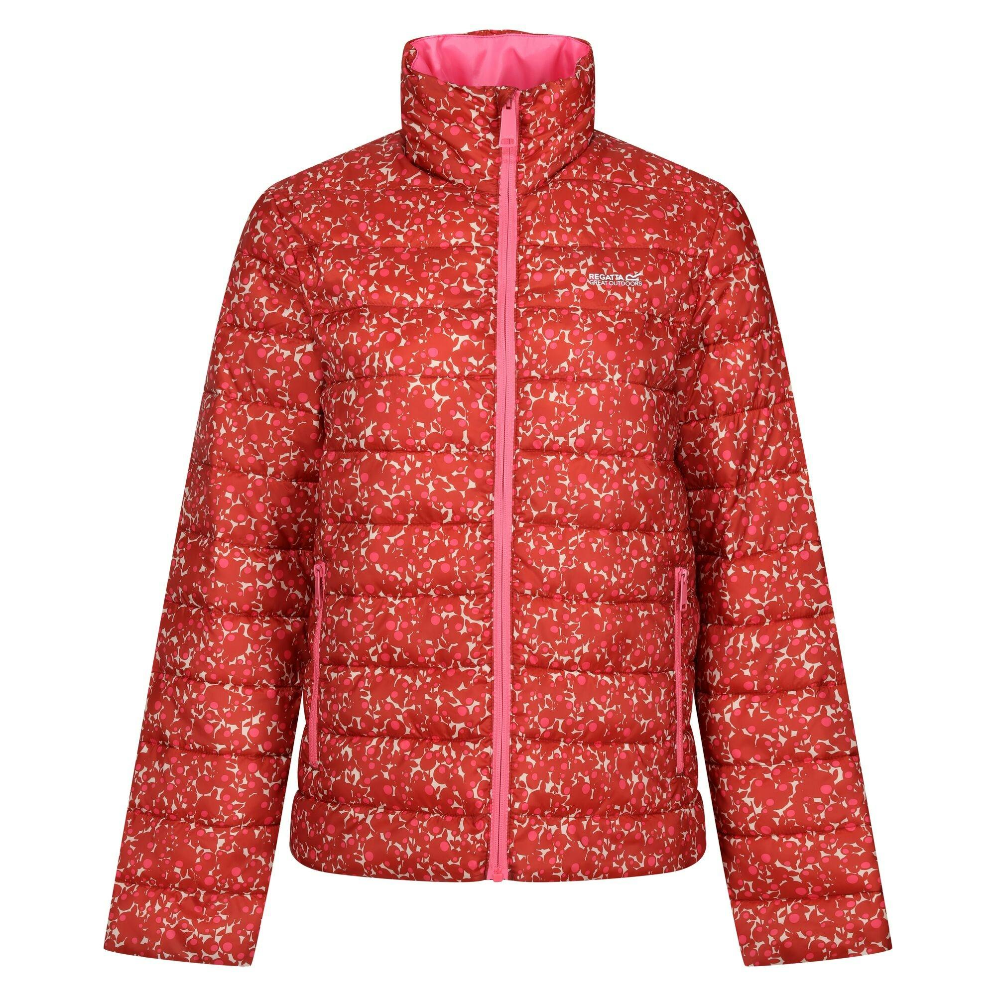Regatta Women's Red Orla Kiely Berry Bubble Baffled Padded Jacket - 10 Uk - 100% Polyester