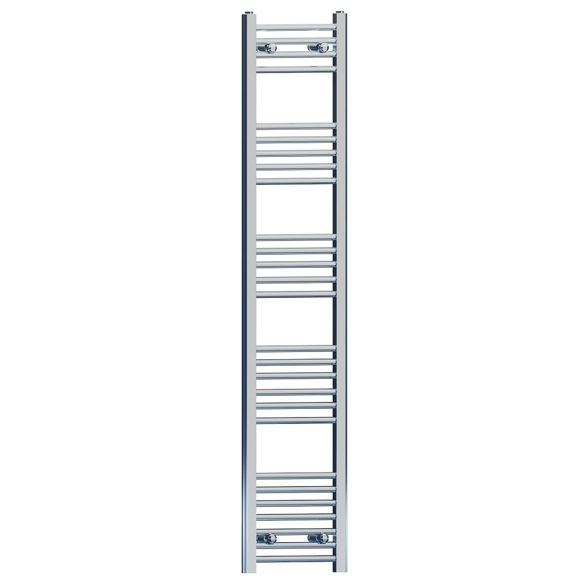 Myhomeware 400Mm X 1600Mm Chrome Straight Heated Bathroom Towel Rail Radiator For Central Heating Elegant Designer Uk