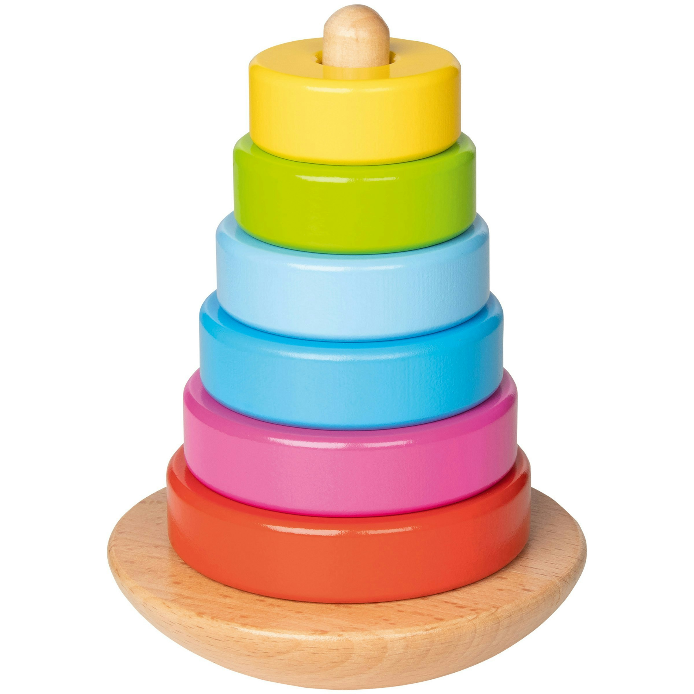 Goki Unisex Multicolor 7 Piece Wooden Stacking Tower | Size: 1 Pack - Image 2
