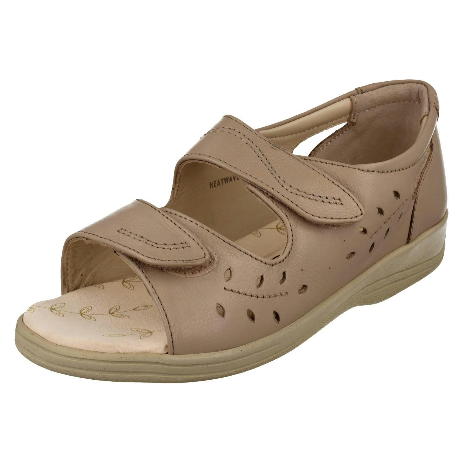 Padders Women's Cream Peep Toe Sandals - Heatwave - Uk 4.5
