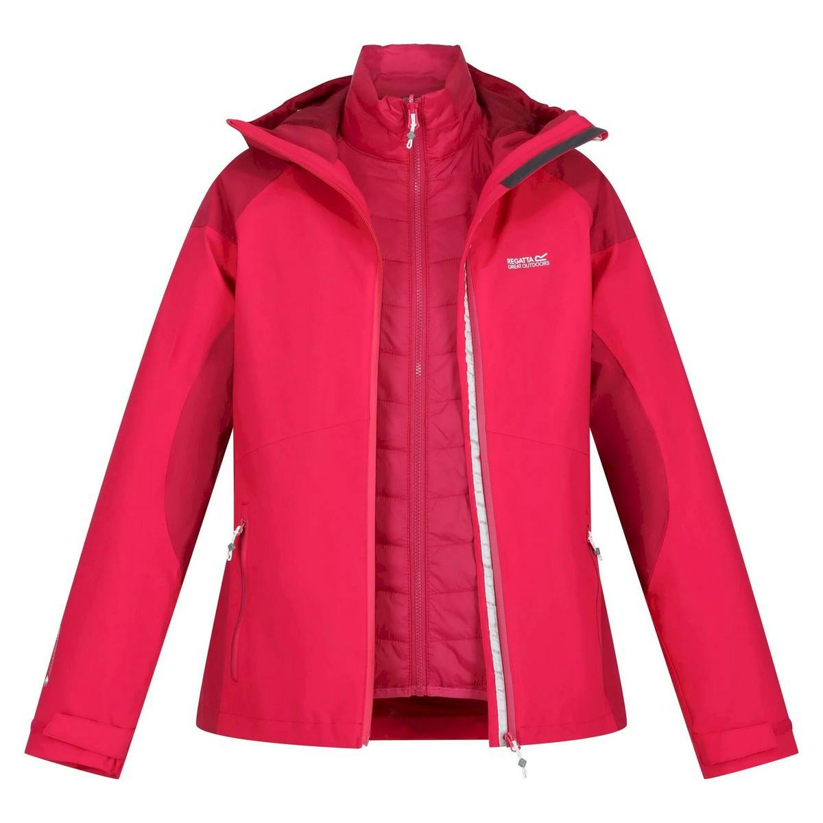 Regatta Women's Pink Wentwood Vii 2 In 1 Waterproof Jacket - Potion/Berry - 18 Uk - Potion/Berry - 100% Polyester