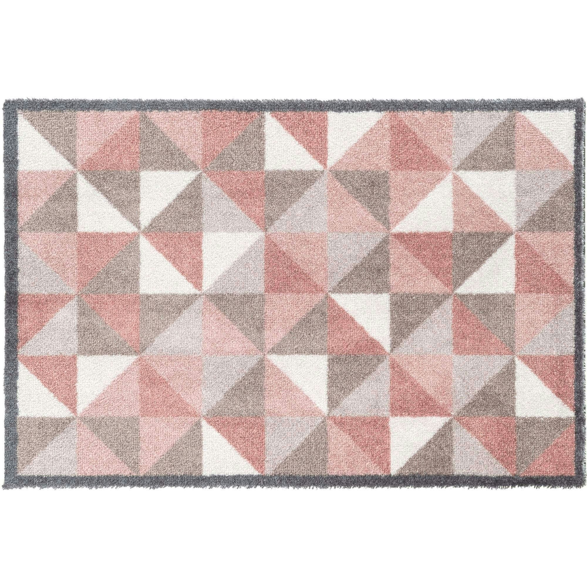 The Rugs Pink Washable Geometric 50X75 Cm Mat
