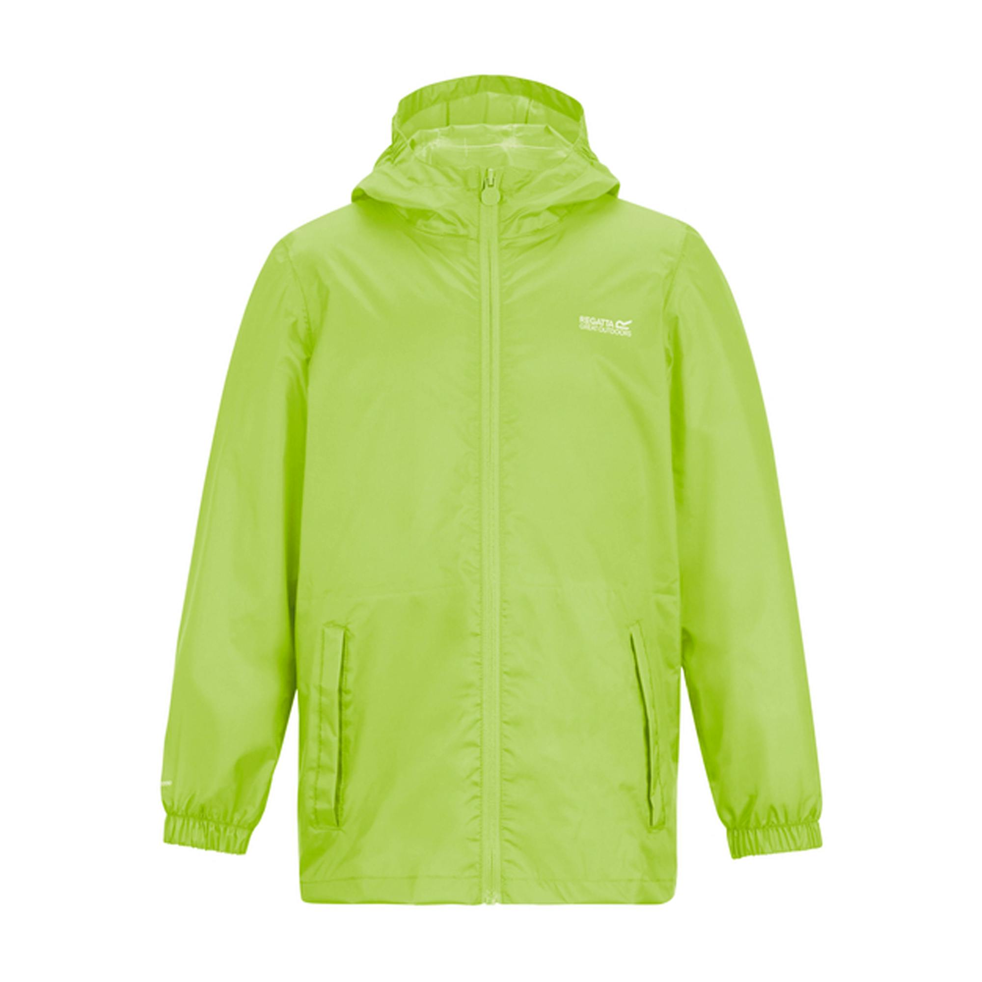 Regatta Black/Green Great Outdoors Kids Pack It Jacket Iii Waterproof Packaway - Sharp - 15-16 Years - Sharp - 100% Polyamide