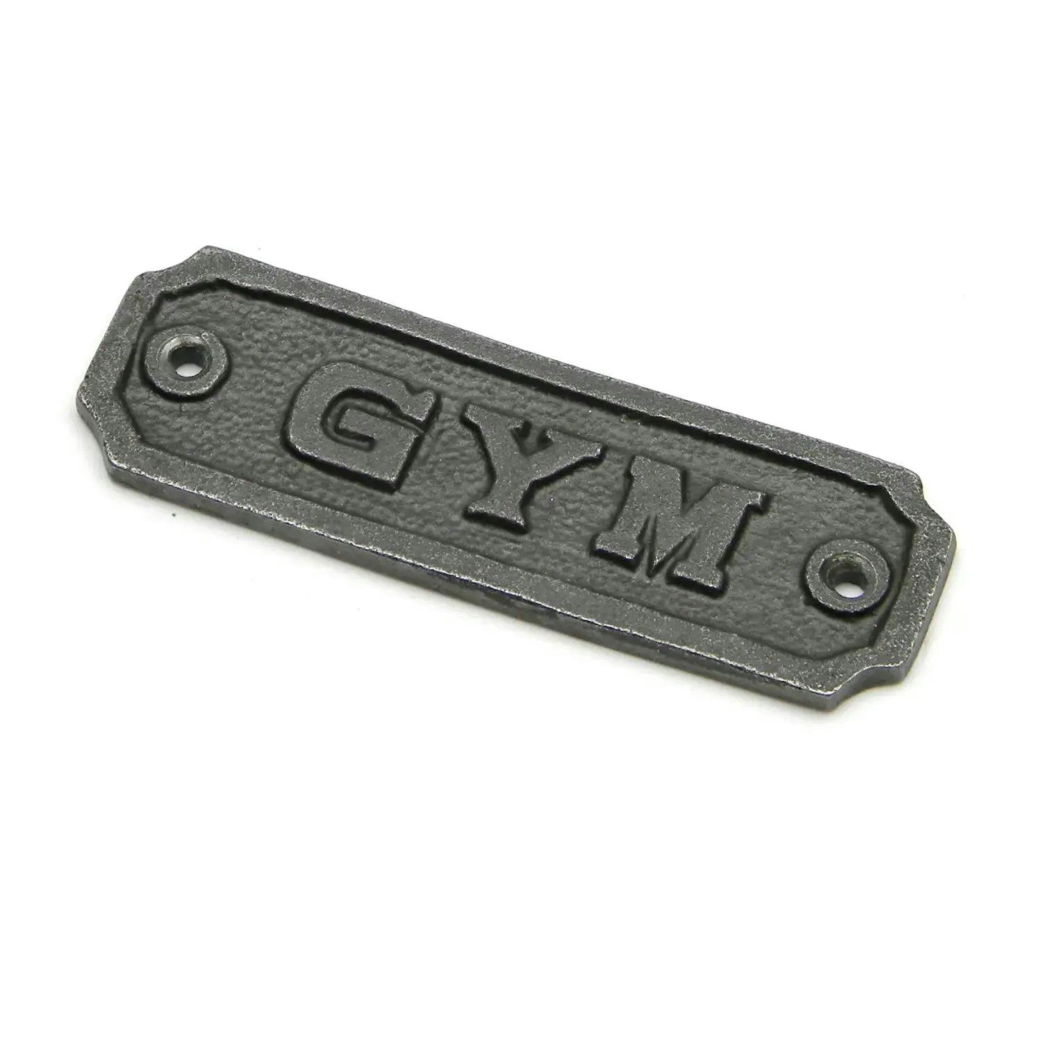 Oakcrafts Cast Iron Gym Door Sign - 106Mm X 35Mm