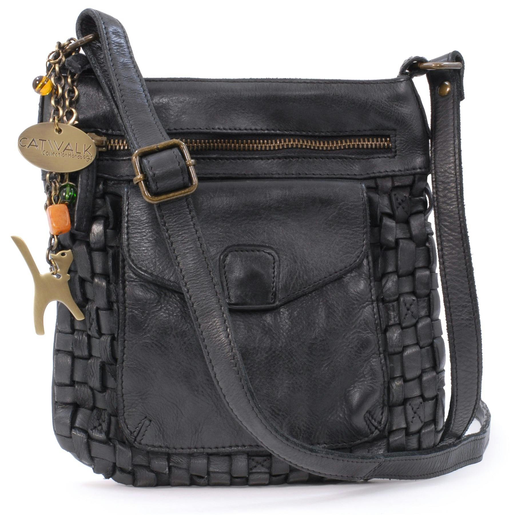 Catwalk Collection Handbags Black Simona - Crossbody Bag