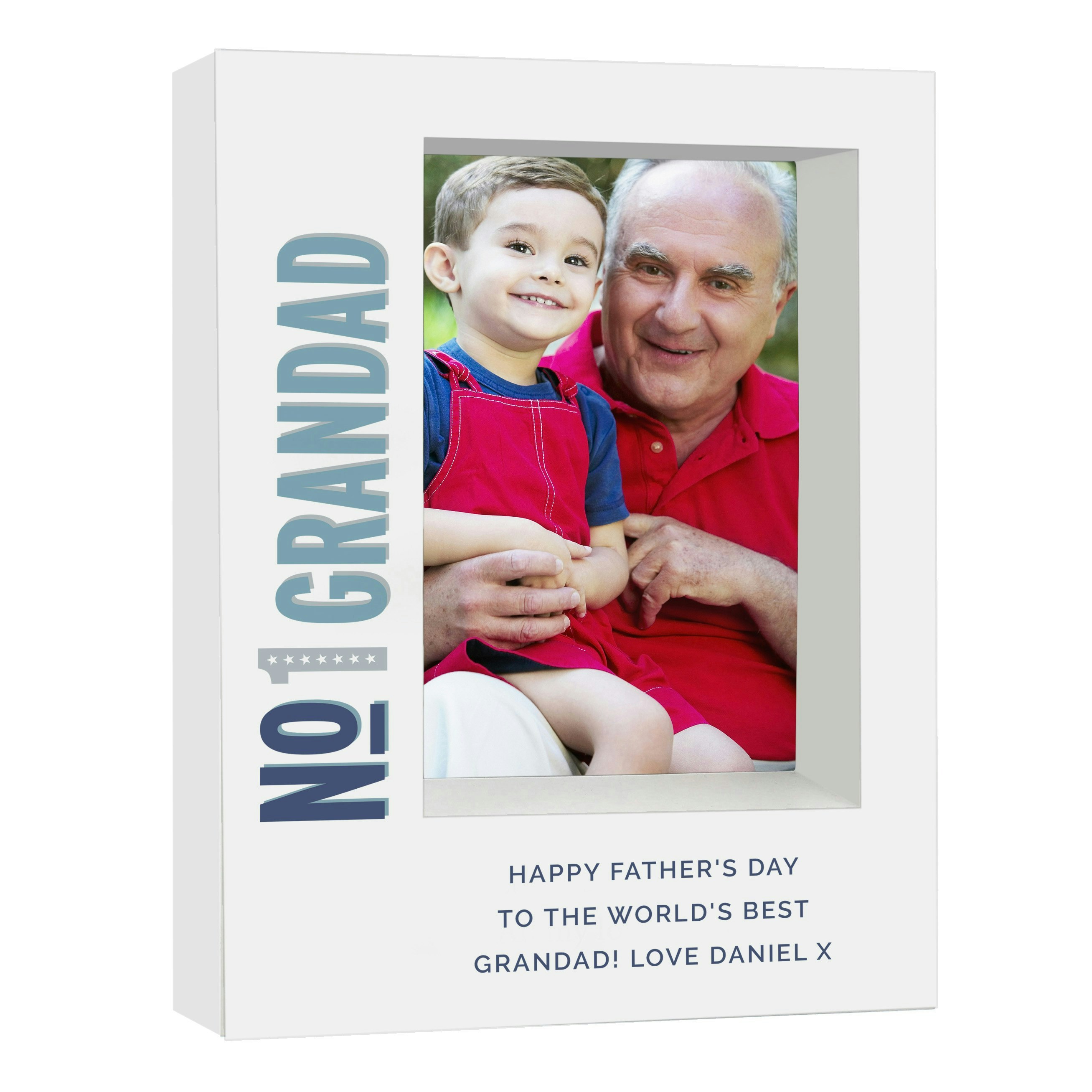 Rackhams Personalised No.1 5X7 Box Photo Frame