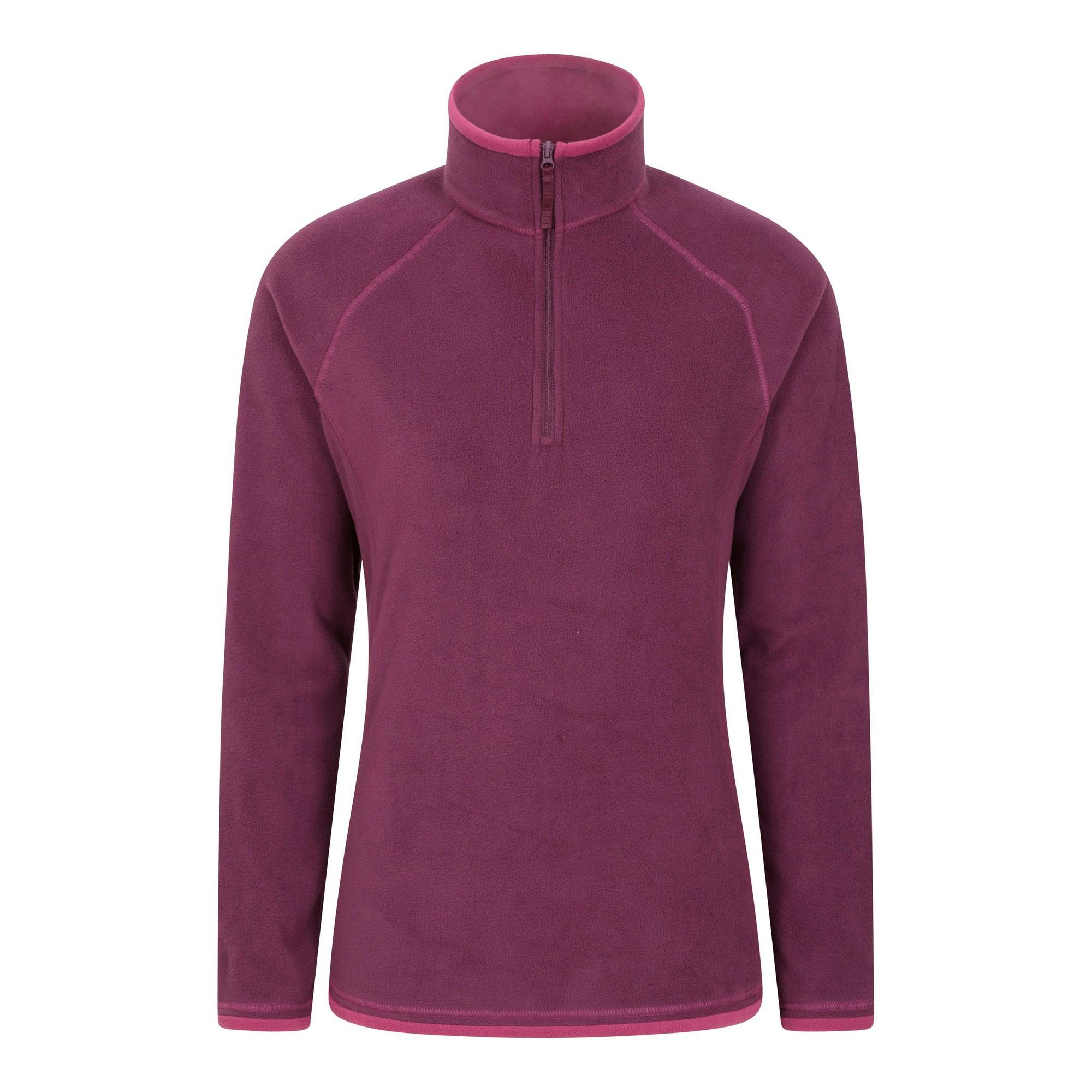 Mountain Warehouse Women's Montana Half Zip Fleece Top - Berry - 8 Uk - Berry - 100% Polyester