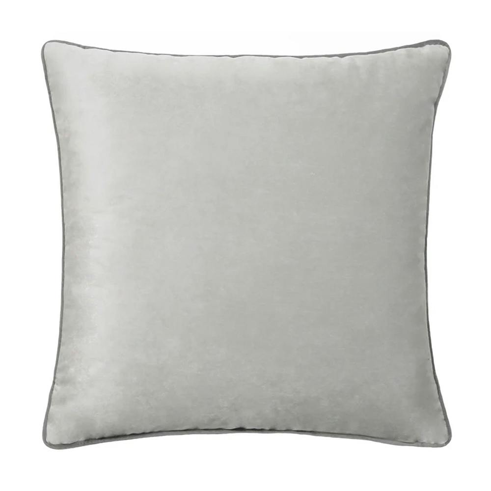 Furn Meridian Velvet Cushion Cover - Dove/Charcoal - 45Cm X 45Cm - Dove/Charcoal - 100% Polyester