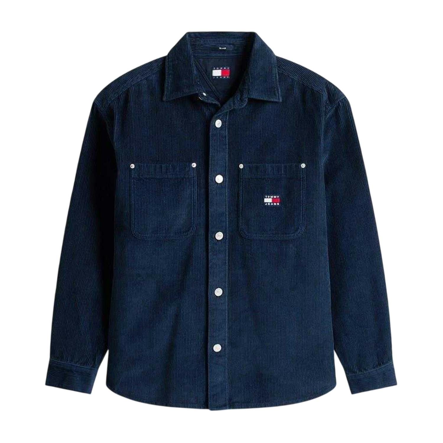 Tommy Jeans Men's Corduroy Overshirt - Navy - L - Navy - 100% Cotton