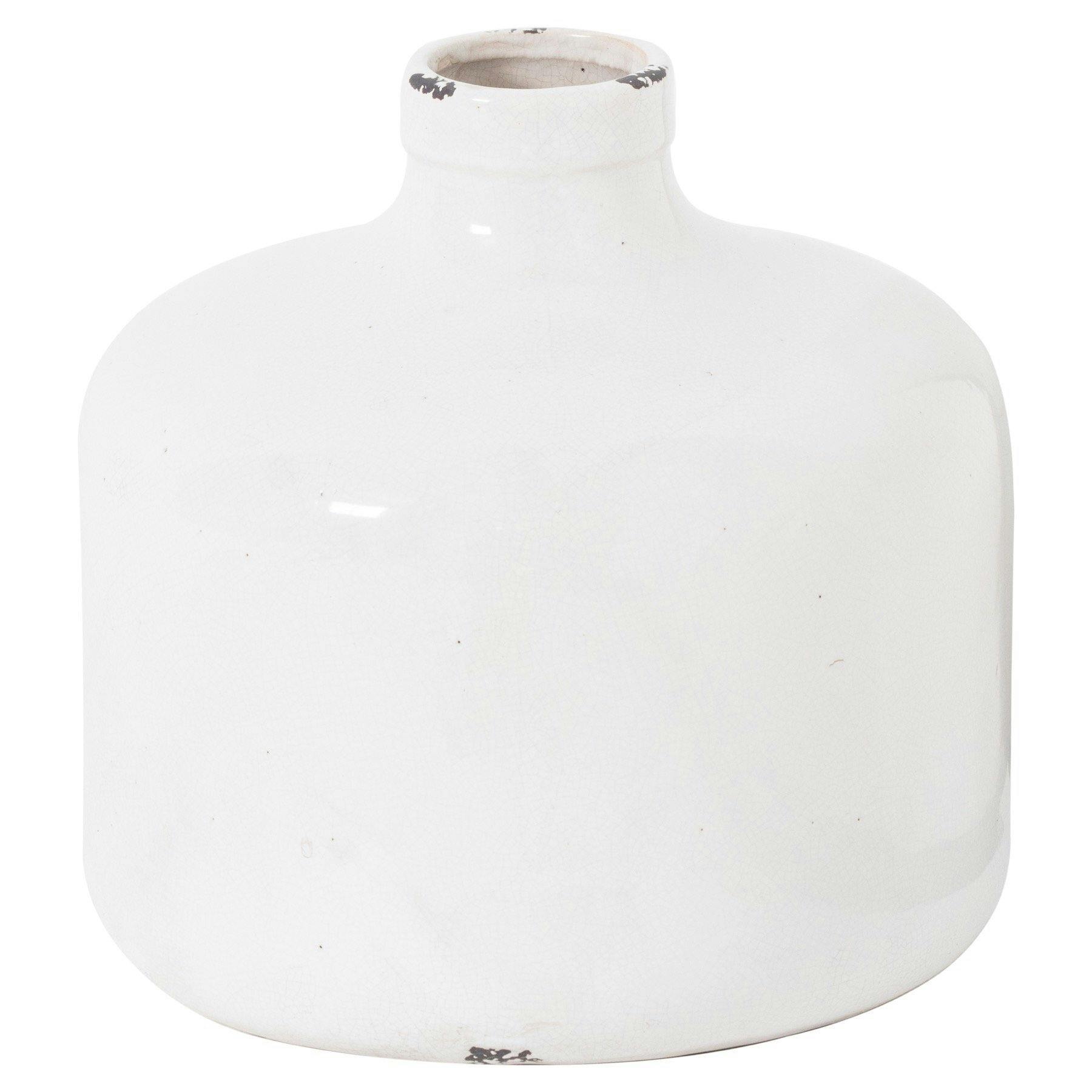 Hill Interiors White Garda Eve Vase - 29Cm X 29Cm X 29Cm - 100% Mixed