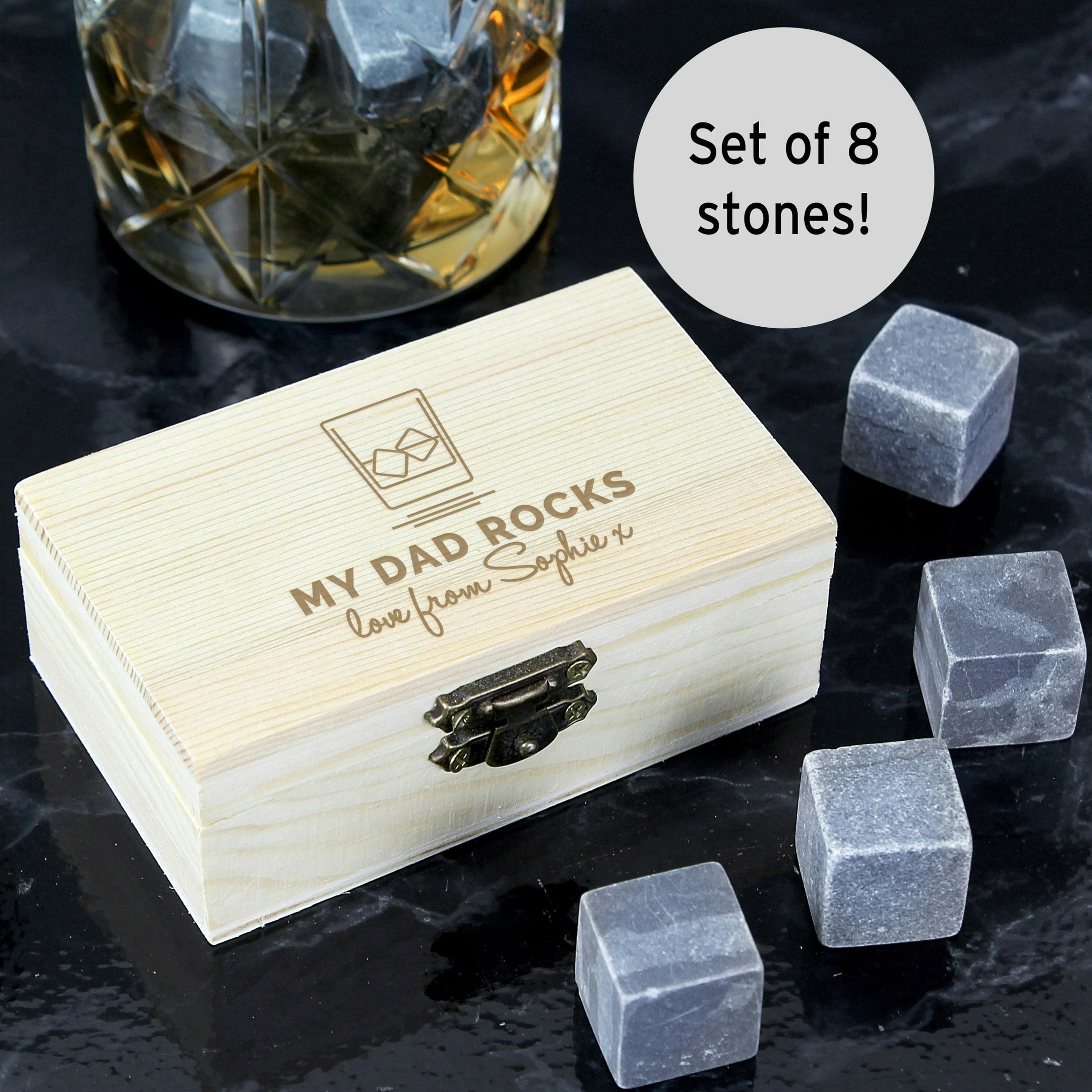 Rackhams Personalised On The Rocks Cooling Stones